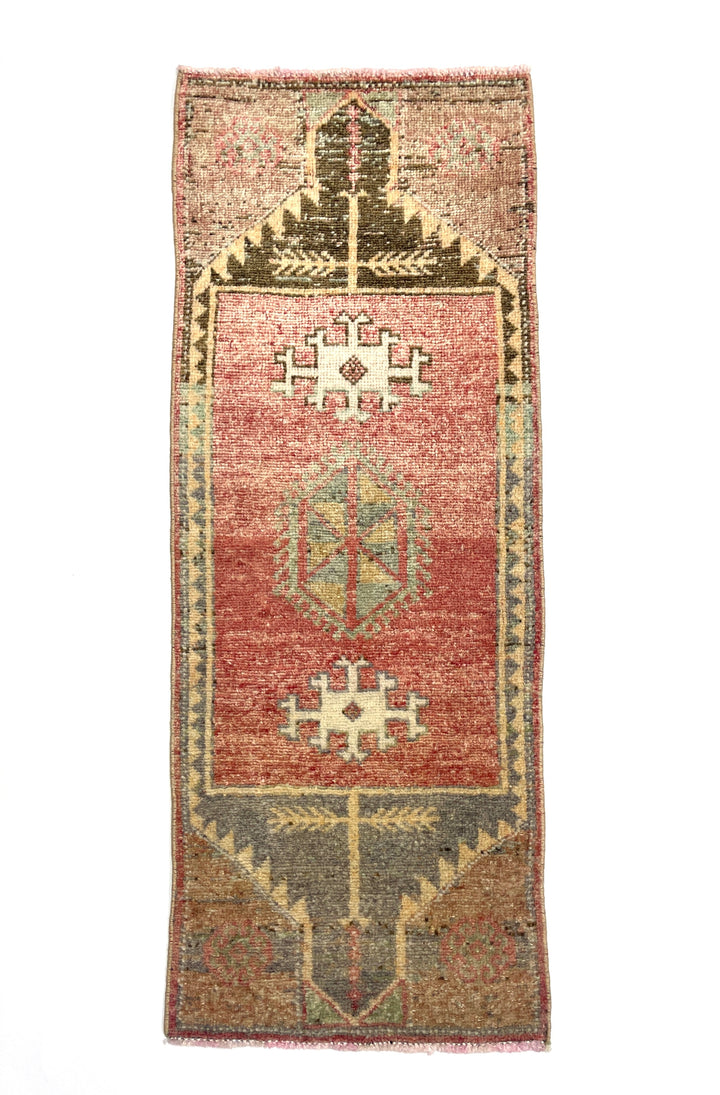 Vintage Anatolian Small Rug 43 cm x 110 cm (1’4’’ FT x 3’6’’ FT) - Y010026