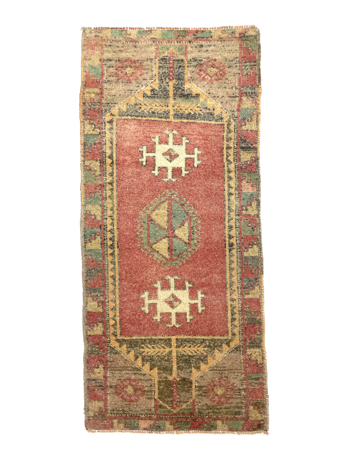 Vintage Anatolian Small Rug 46 cm x 112 cm (1’5’’ FT x 3’65’’ FT) - Y010023