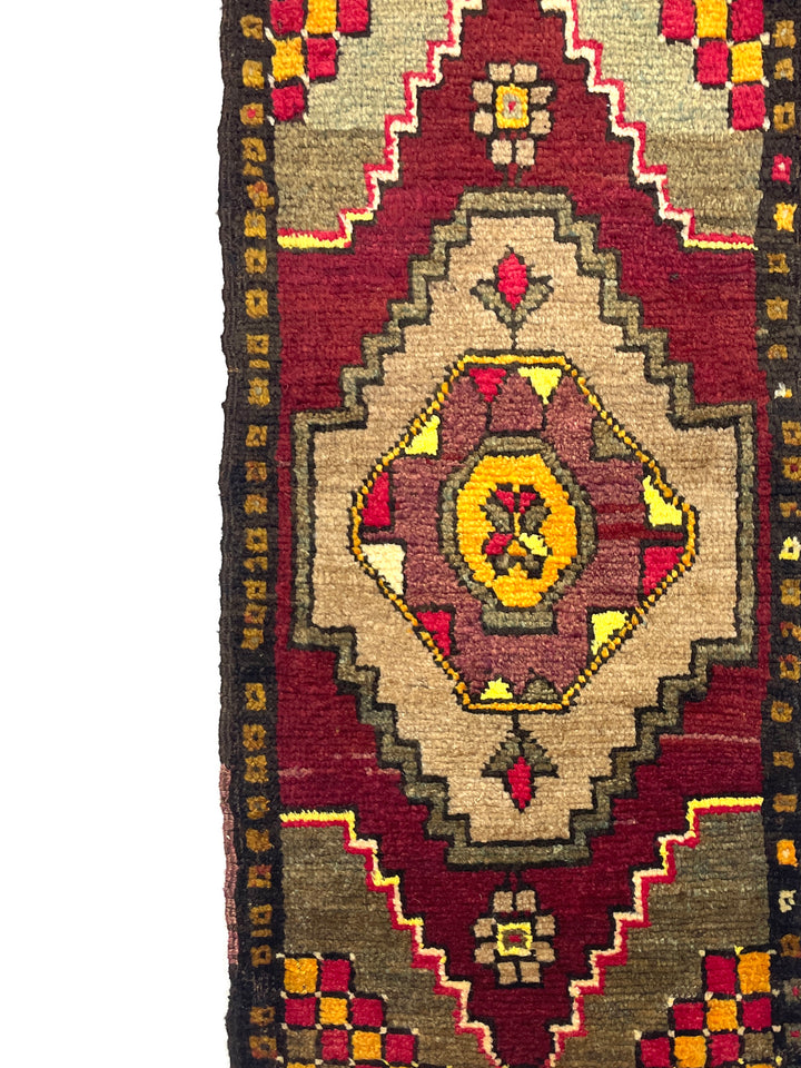 Vintage Anatolian Small Rug 48 cm x 106 cm (1'6" FT x 3'5" FT) - Y010014