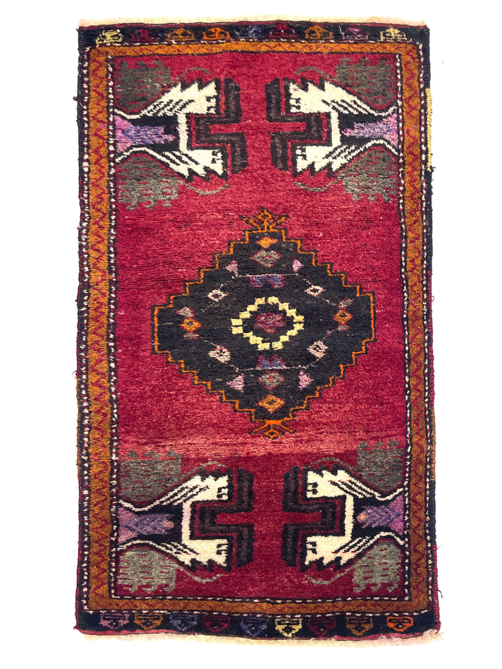 Vintage Anatolian Small Rug 50 cm x 104 cm (1'6" FT x 3'4" FT) - Y010019