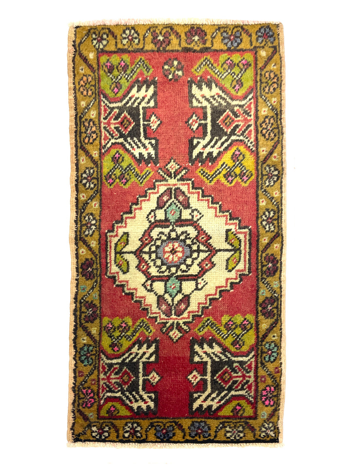 Vintage Anatolian Small Rug 50 cm x 97 cm (1'6" FT x 3'1" FT) - Y010016