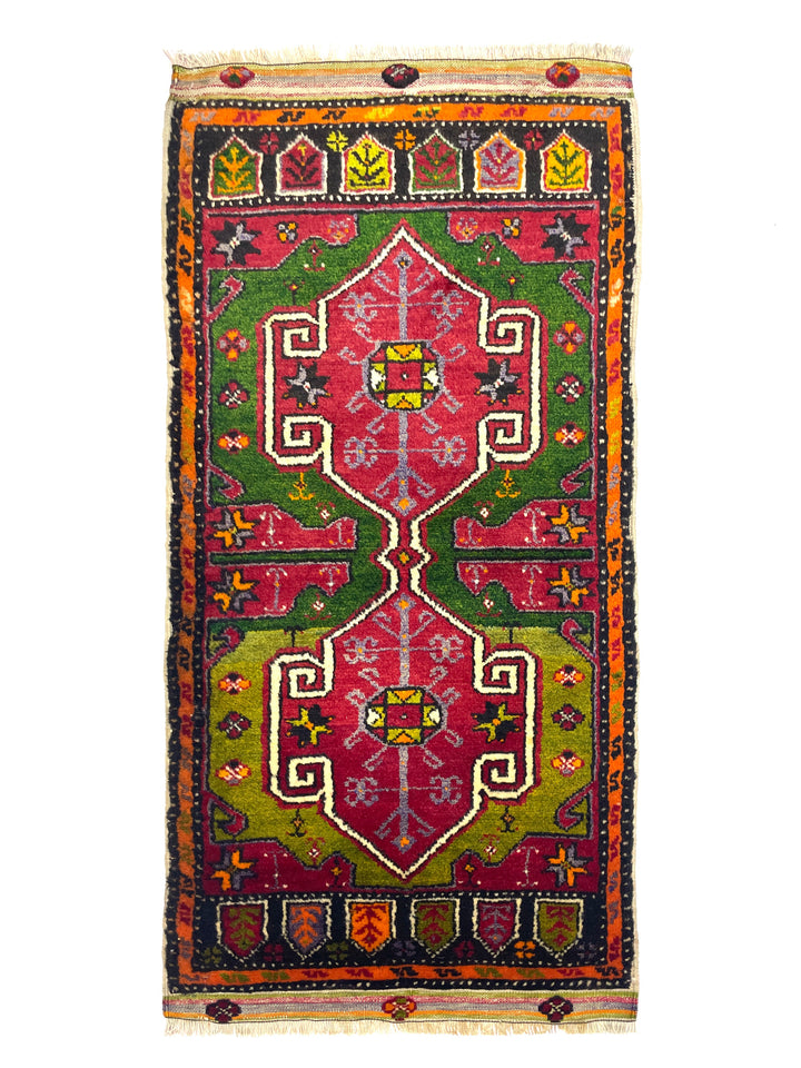 Vintage Anatolian Small Rug 53 cm x 104 cm (1’7’’ FT x 3’4’’ FT) - Y010015