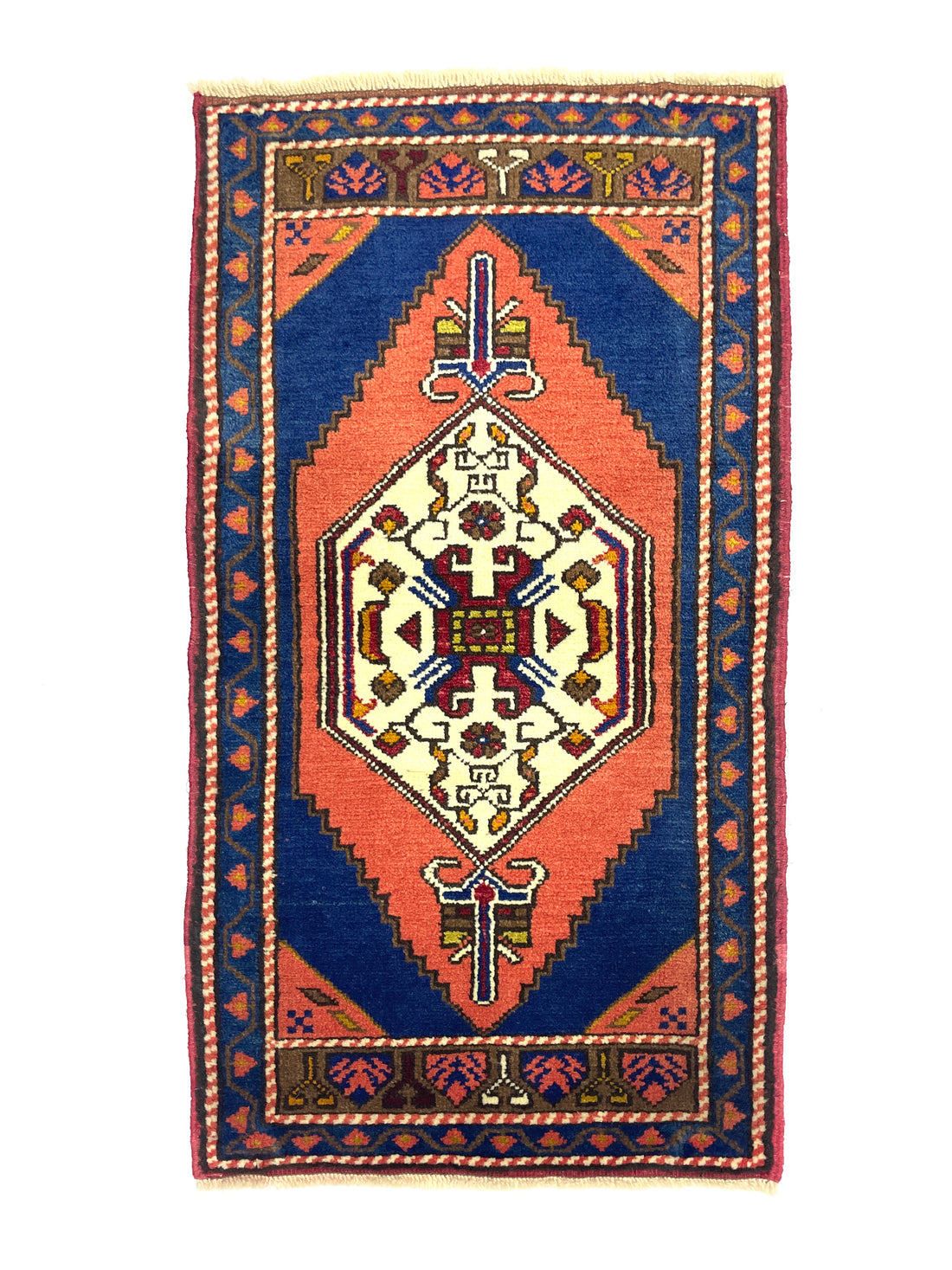 Vintage Anatolian Small Rug 57 cm x 108 cm (1'9" FT x 3'54" FT) - Y010021