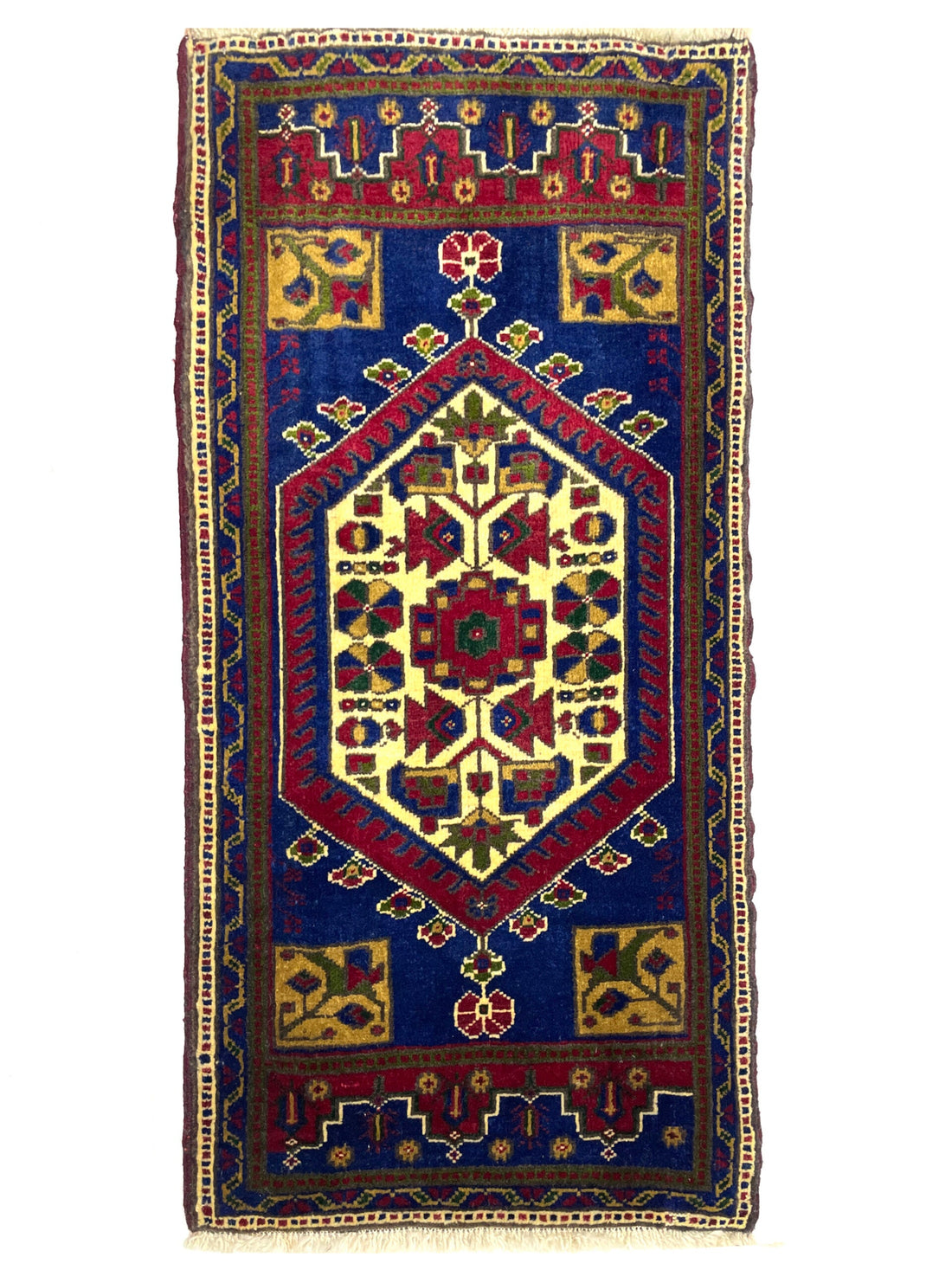 Vintage Anatolian Small Rug 60 cm x 112 cm (2 FT X 3’7” FT) - Y010059