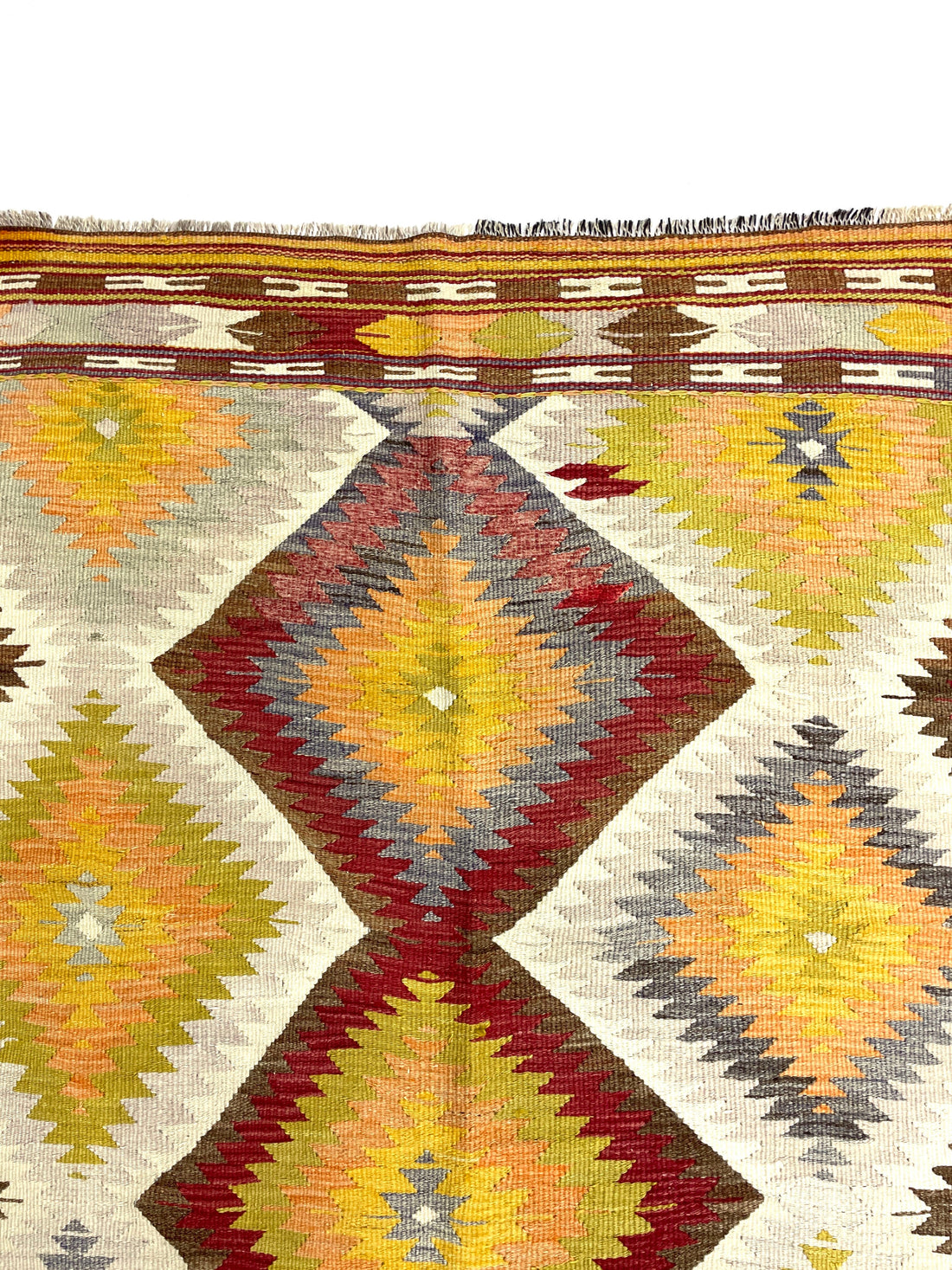 Vintage Antalya Barak Kilim Rug 111 cm x 145 cm (3’6” X 4’7”) - 0010024