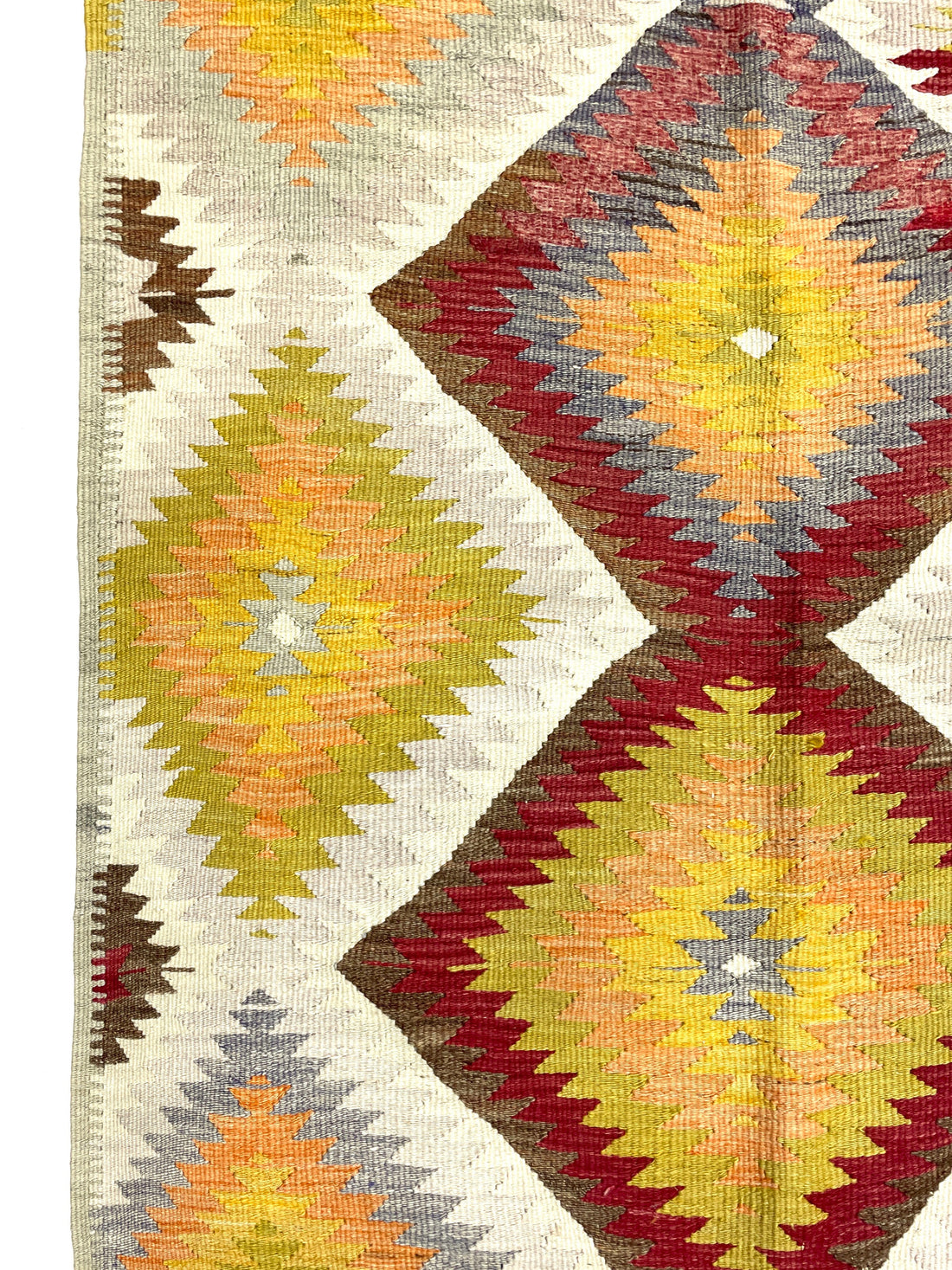 Vintage Antalya Barak Kilim Rug 111 cm x 145 cm (3’6” X 4’7”) - 0010024