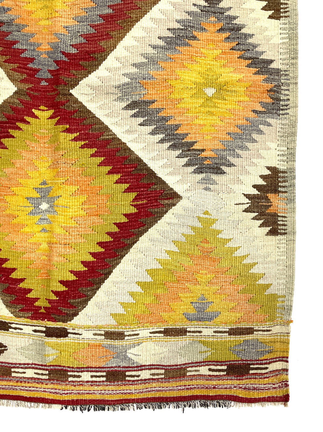 Vintage Antalya Barak Kilim Rug 111 cm x 145 cm (3’6” X 4’7”) - 0010024