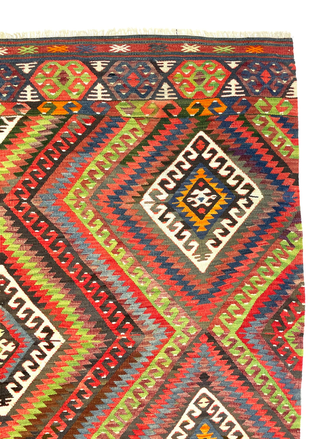 Vintage Fethiye Large Kilim Rug 160 cm x 260 cm (5’2” FT X 8’5” FT) - 0030008
