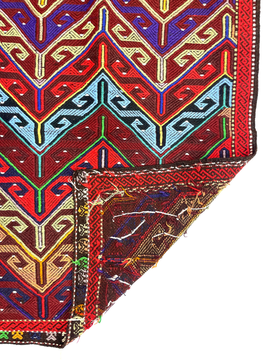 Vintage Funky Cecim Kilim Rug 85 cm x 122 cm (3 X 4 FT) - 0010037