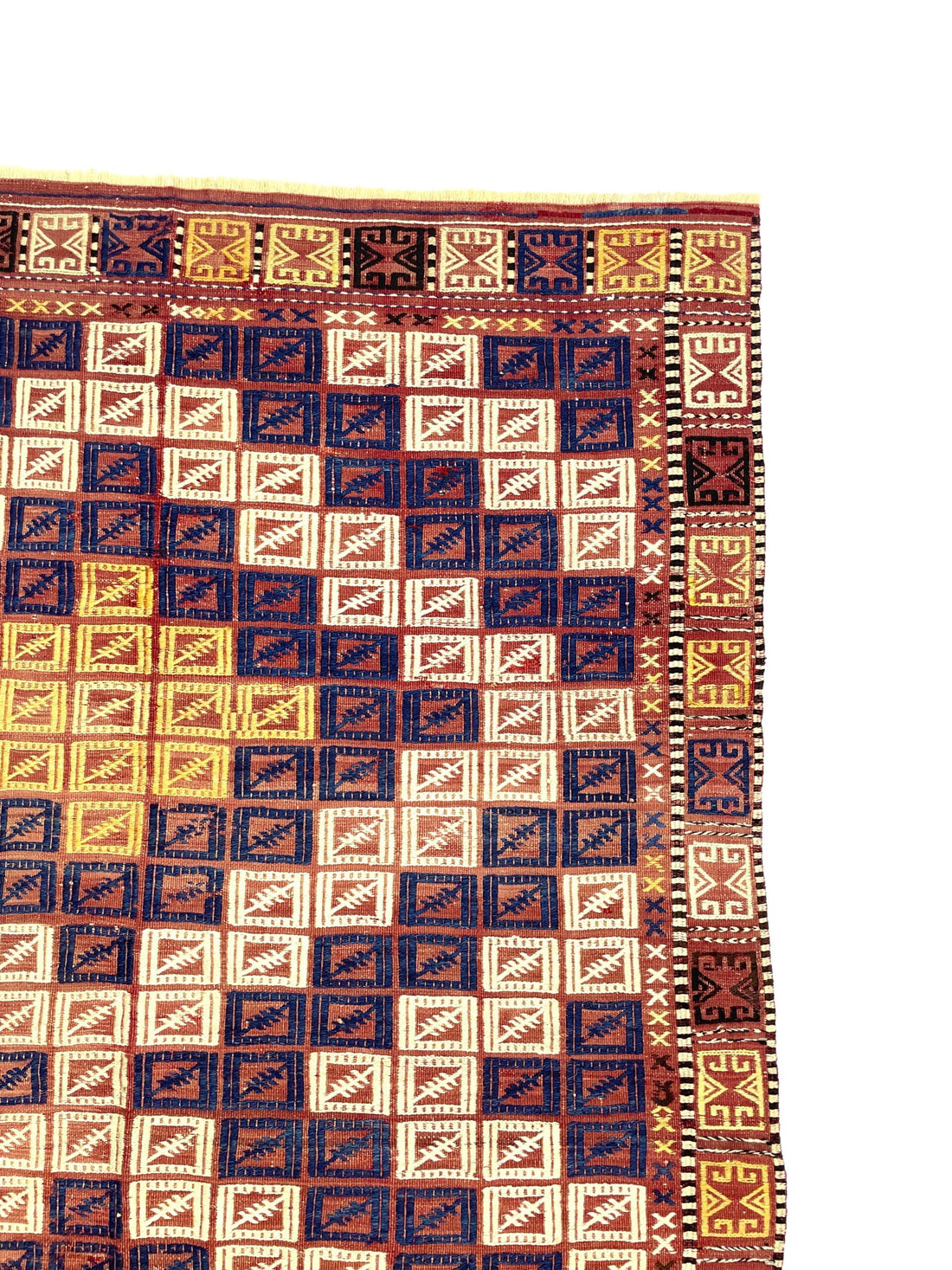 Vintage Jijim Kilim Rug 155 cm x 210 cm (5’1” FT X 6’9” FT) - 0020027