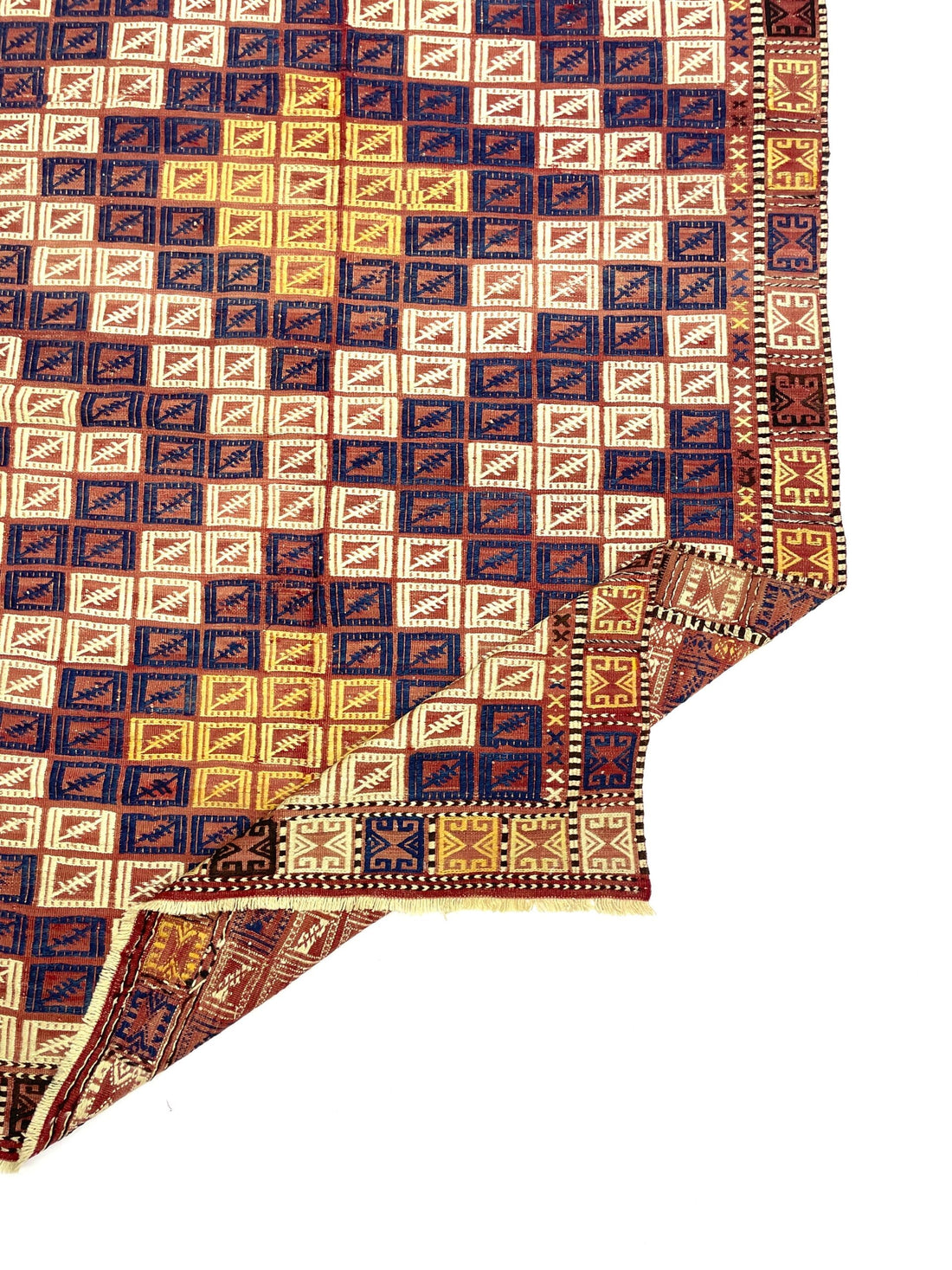 Vintage Jijim Kilim Rug 155 cm x 210 cm (5’1” FT X 6’9” FT) - 0020027