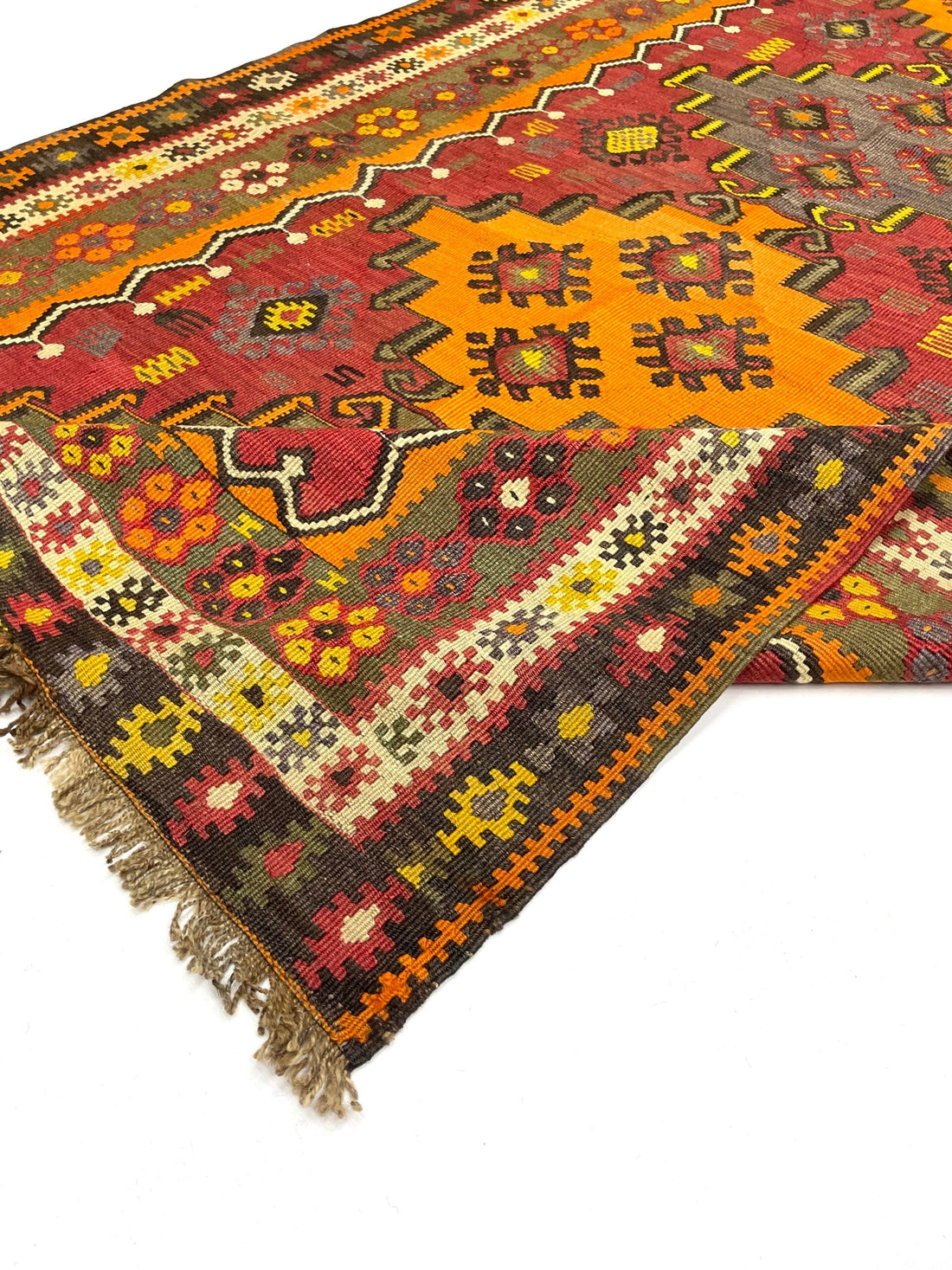 Vintage Large Kars Kilim Rug 146 cm x 314 cm (4’8” FT X 10’3” FT) - 0030006