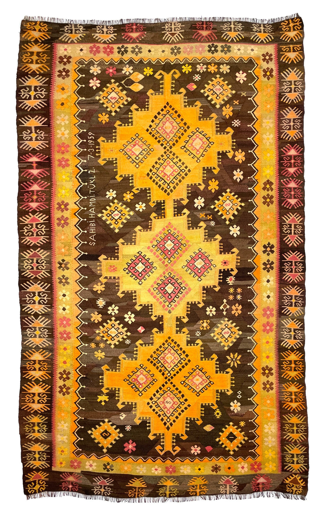 Vintage Large Kars Kilim Rug 183 cm x 308 cm (6 FT X 10’1” FT) - 0030002