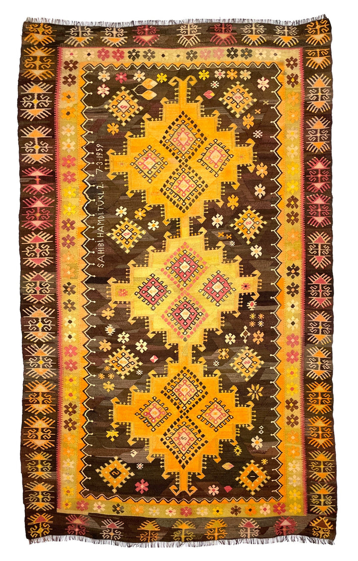 Vintage Large Kars Kilim Rug 183 cm x 308 cm (6 FT X 10’1” FT) - 0030002
