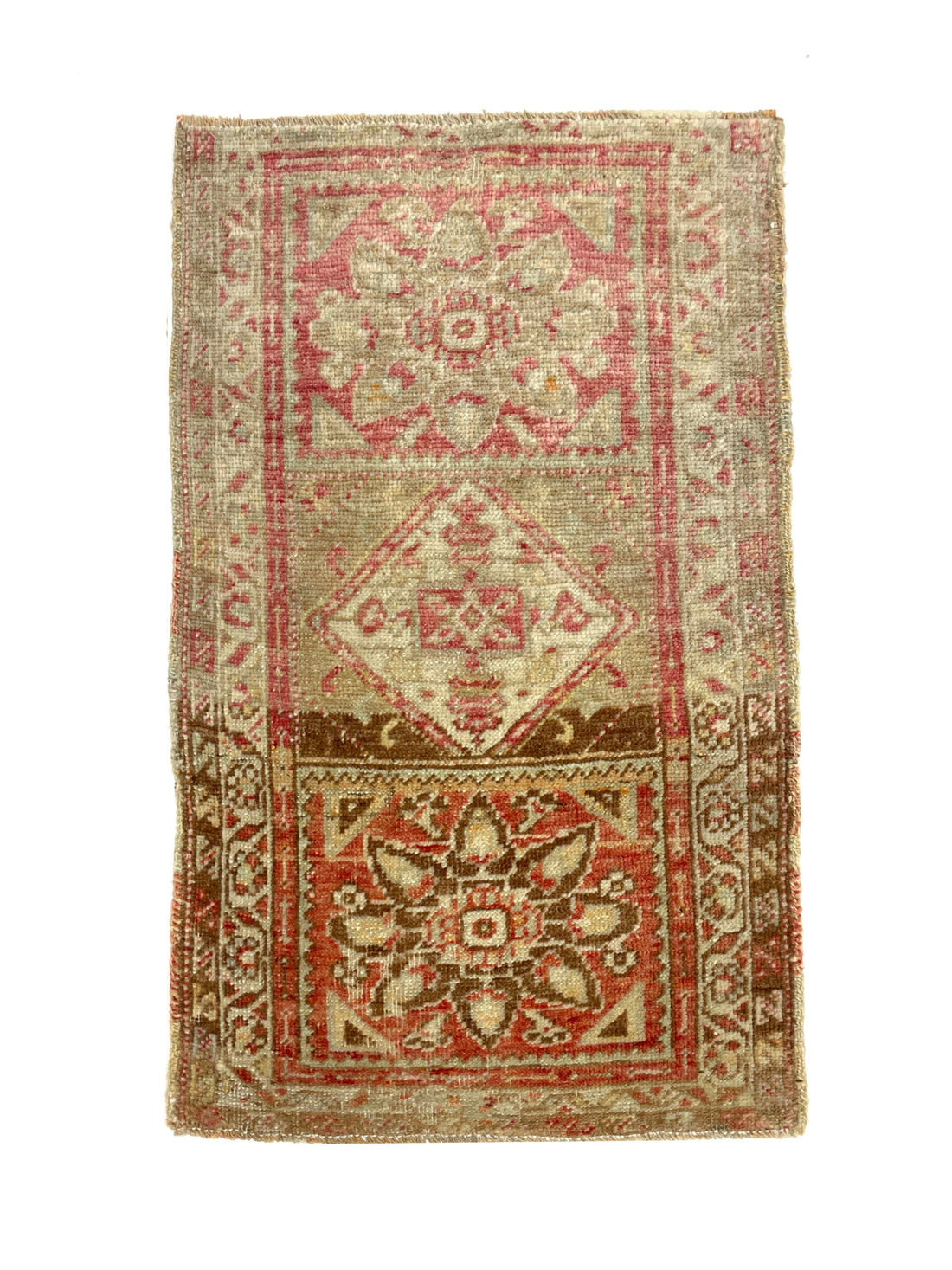 Vintage Mini Turkish Rug 46 cm x 75 cm (1’5’’ FT X 2’5’’ FT) - Y010055
