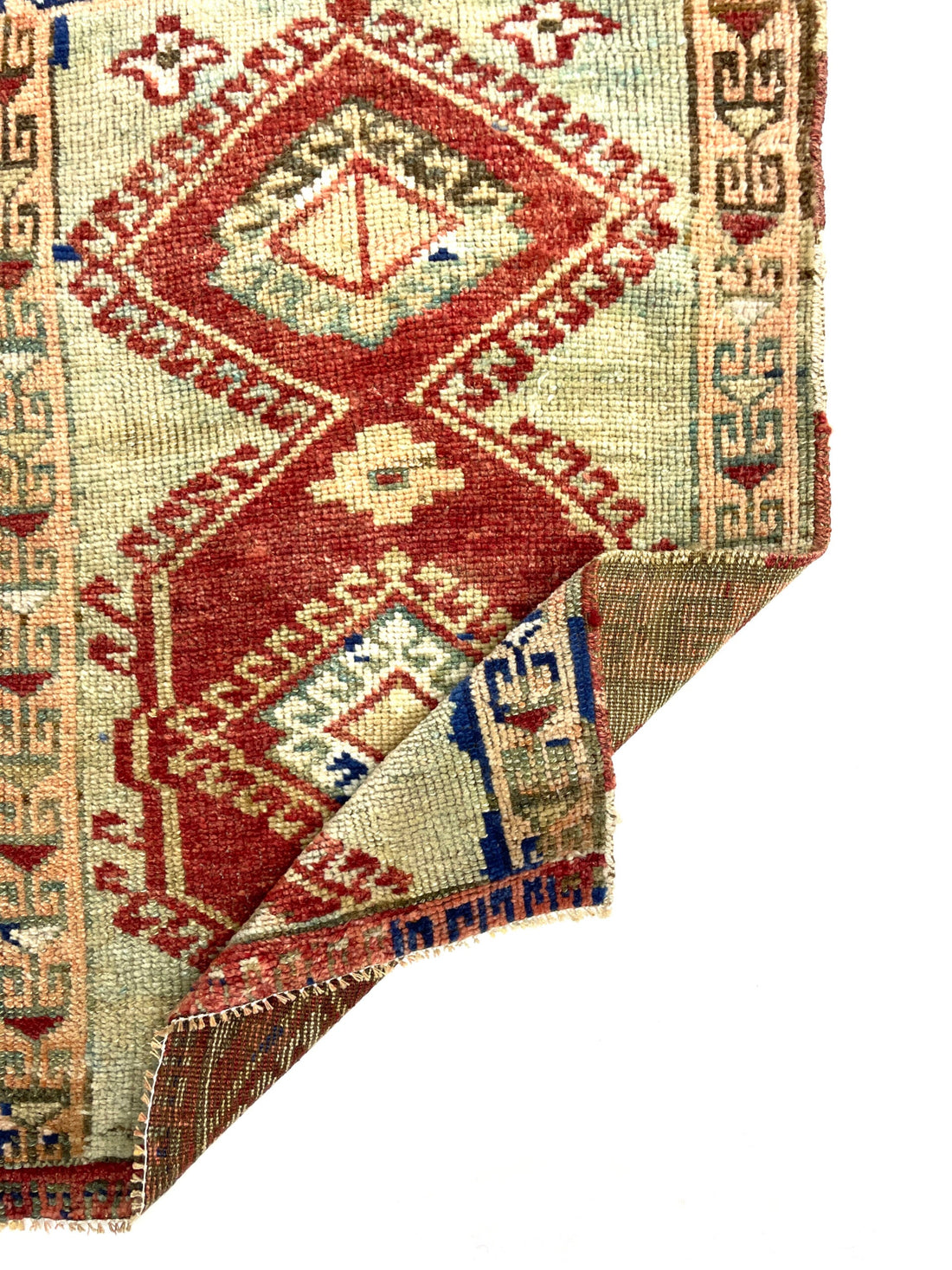 Vintage Mini Turkish Rug 60 cm x 88 cm (2 FT X 2’9” FT) - Y010063