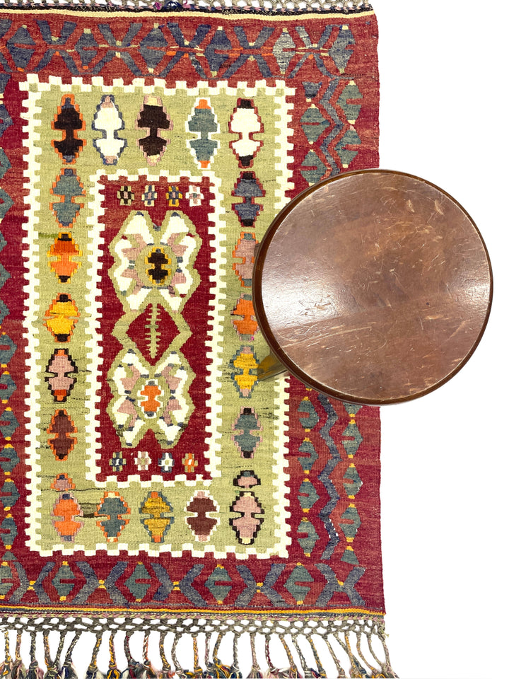 Vintage Oushak Kilim Rug 84 cm x 120 cm (2’7’’ X 3’9’’) - 0010033