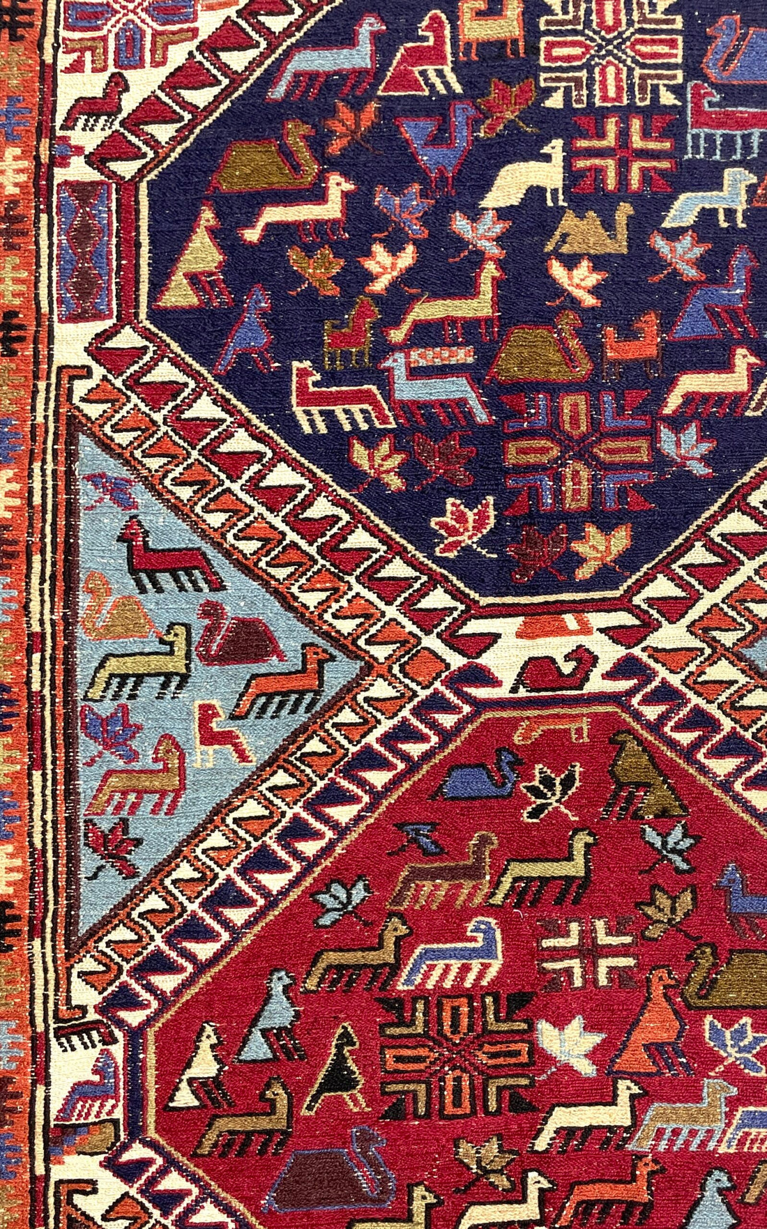 Vintage Persian Soumak Kilim Rug 114 cm x 200 cm (3’7” FT X 6’5” FT) - 0020016