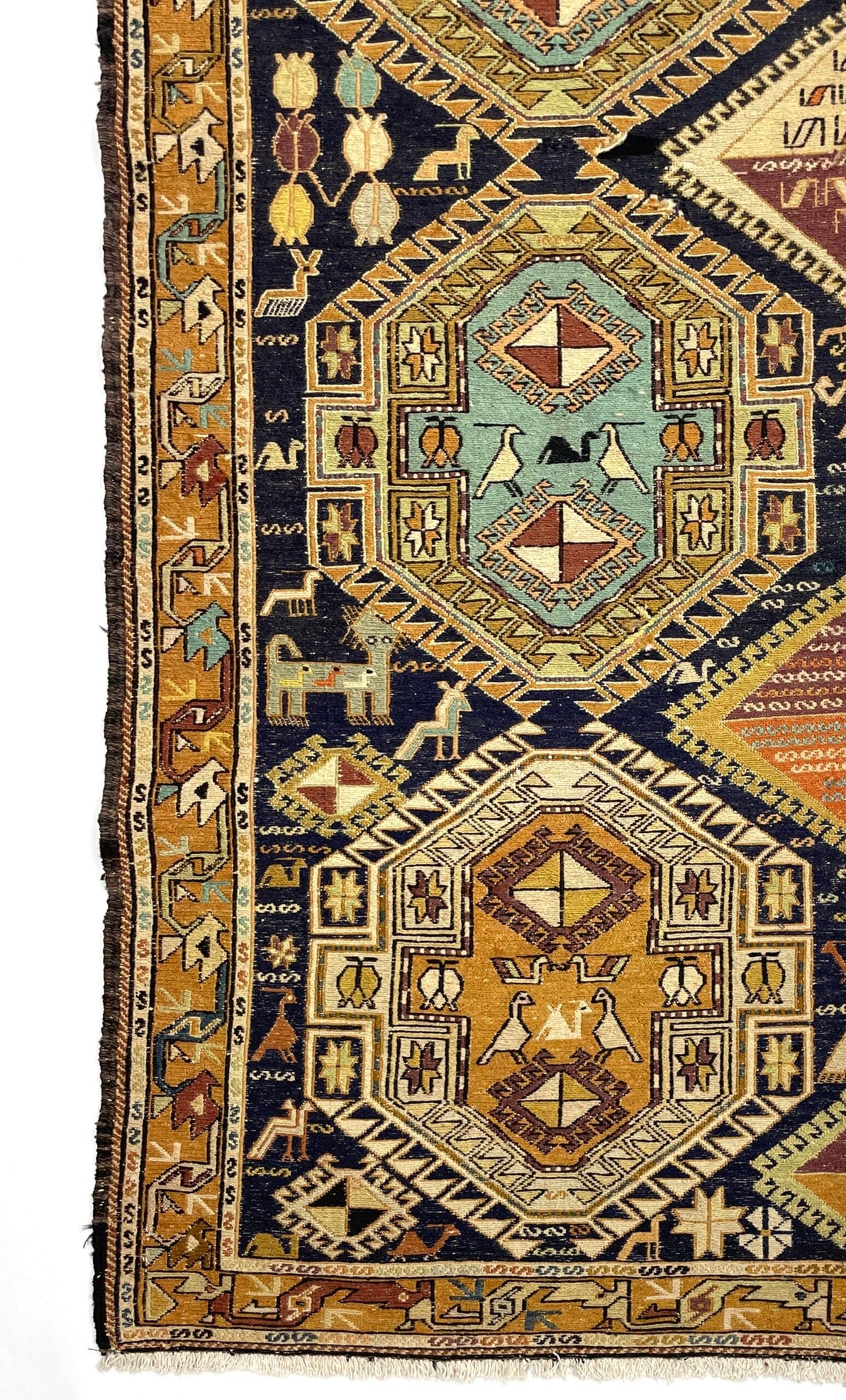 Vintage Persian Soumak Kilim Rug 130 cm x 200 cm (4’3” FT X 6’6” FT) - 0020020
