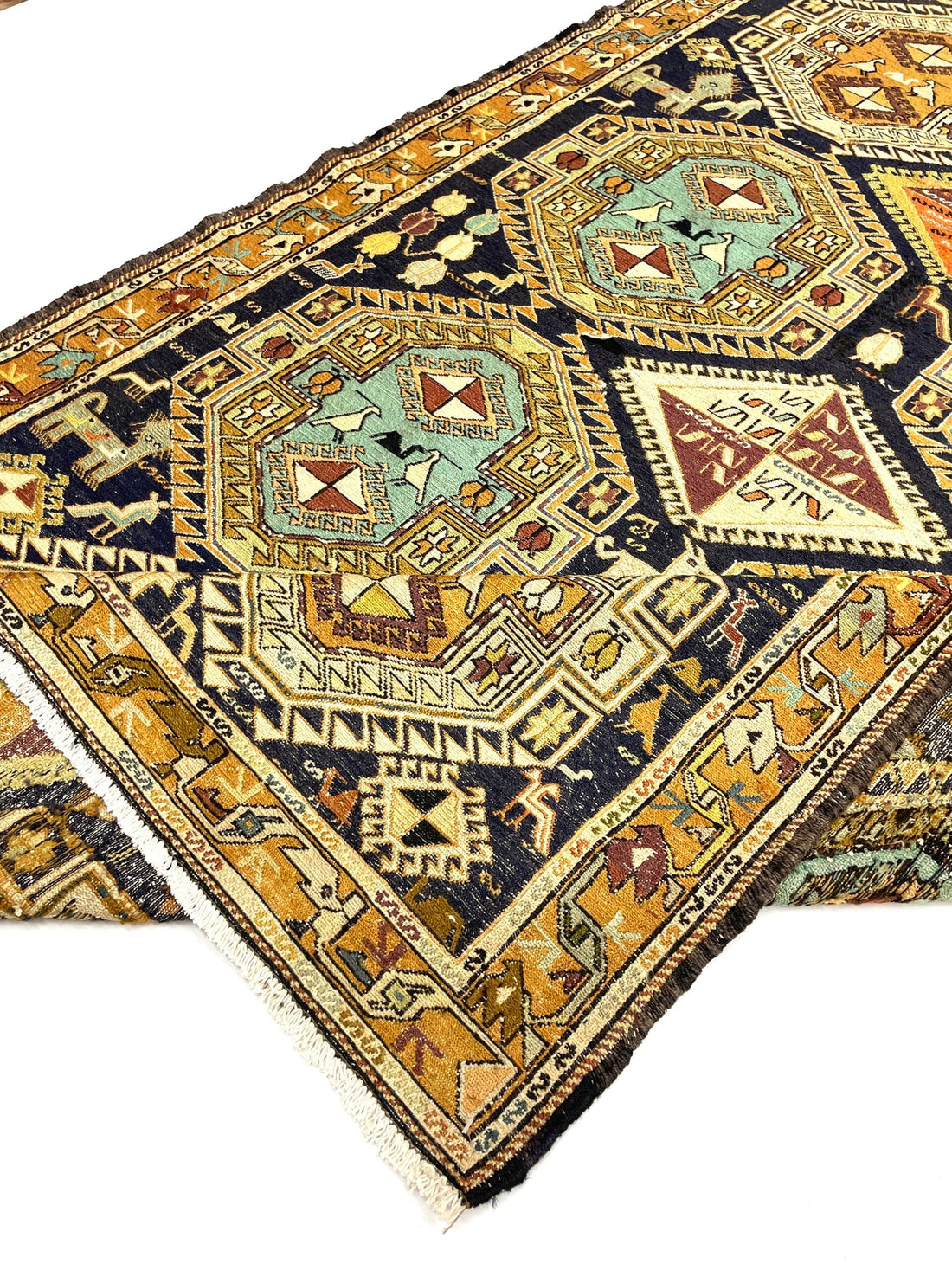 Vintage Persian Soumak Kilim Rug 130 cm x 200 cm (4’3” FT X 6’6” FT) - 0020020