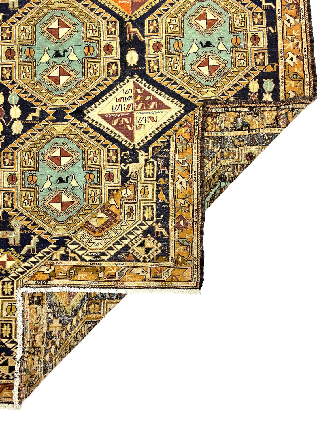 Vintage Persian Soumak Kilim Rug 130 cm x 200 cm (4’3” FT X 6’6” FT) - 0020020