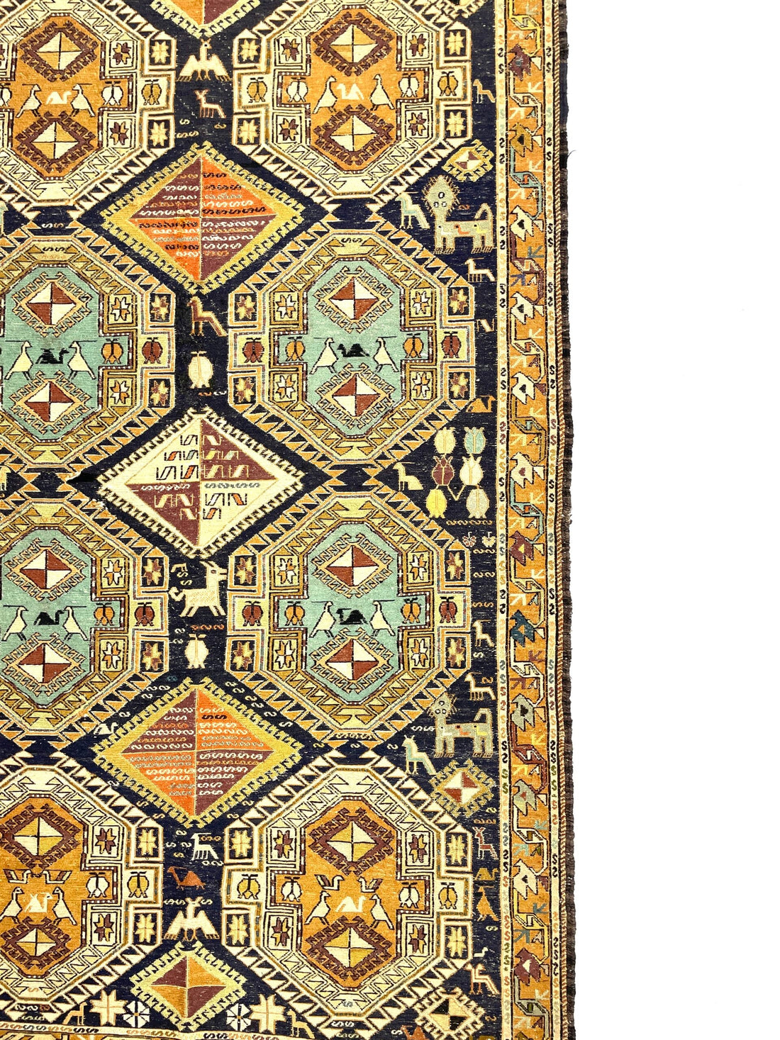 Vintage Persian Soumak Kilim Rug 130 cm x 200 cm (4’3” FT X 6’6” FT) - 0020020