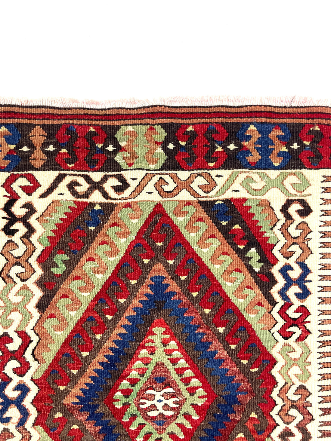Vintage Small Fethiye Kilim Rug 74 cm x 113 cm (3 X 4 FT) - 0010039