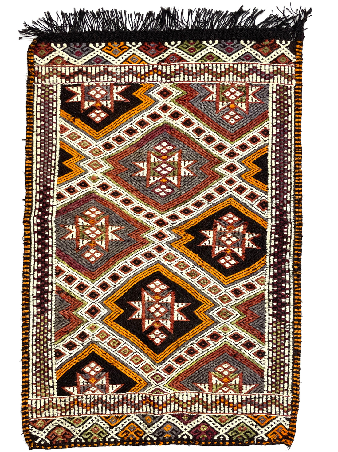 Vintage Small Orange Kilim Rug 87 cm x 130 cm (3 X 5 FT) - 0010038