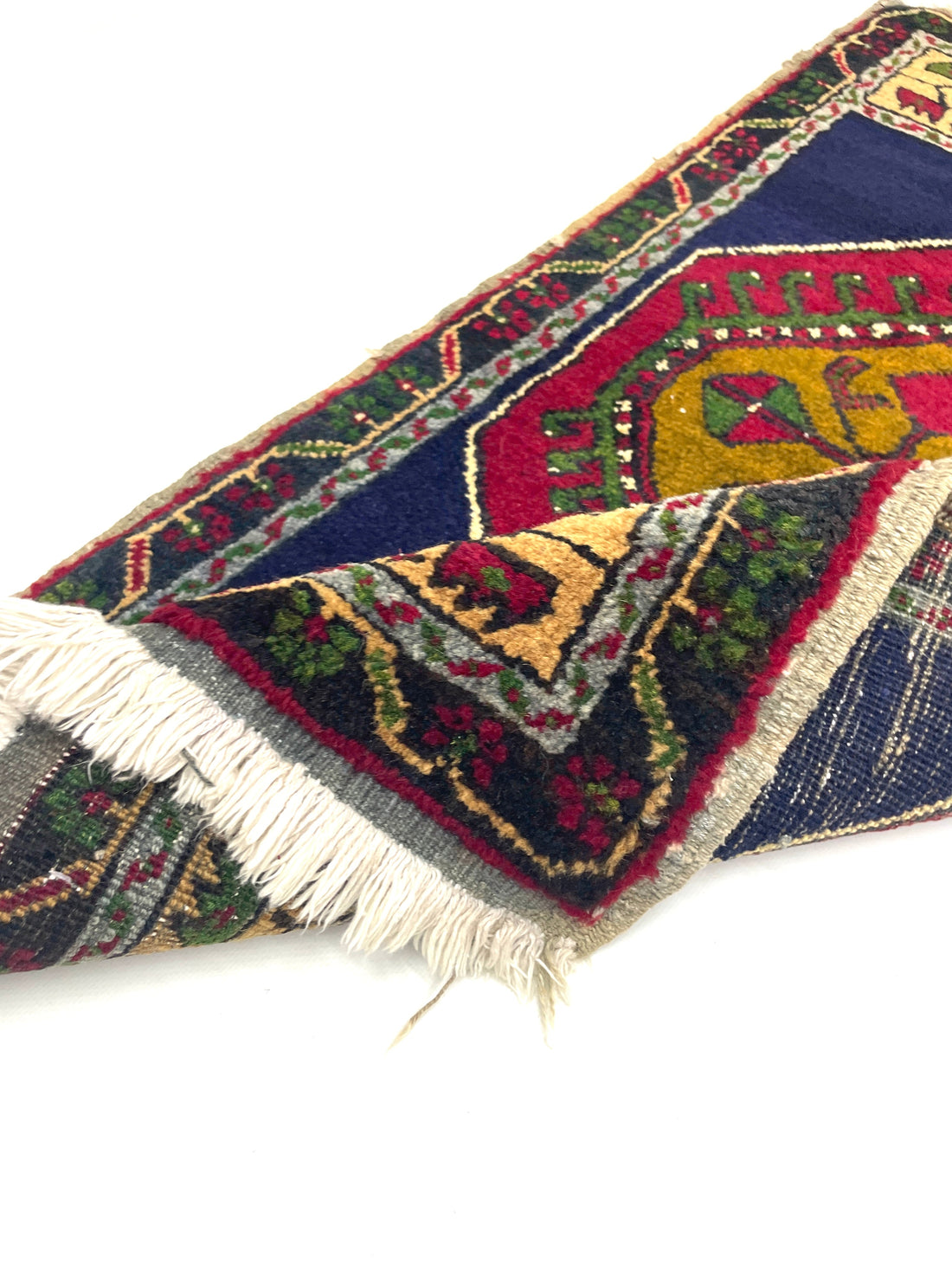 Vintage Small Turkish Hand-Knotted Rug 43 Cm X 93 Cm (1’6’’ FT X 3’1’’ FT) – Y010008