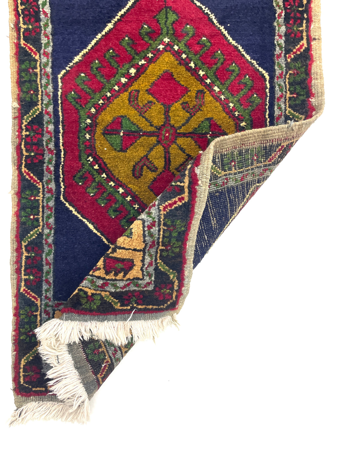 Vintage Small Turkish Hand-Knotted Rug 43 Cm X 93 Cm (1’6’’ FT X 3’1’’ FT) – Y010008