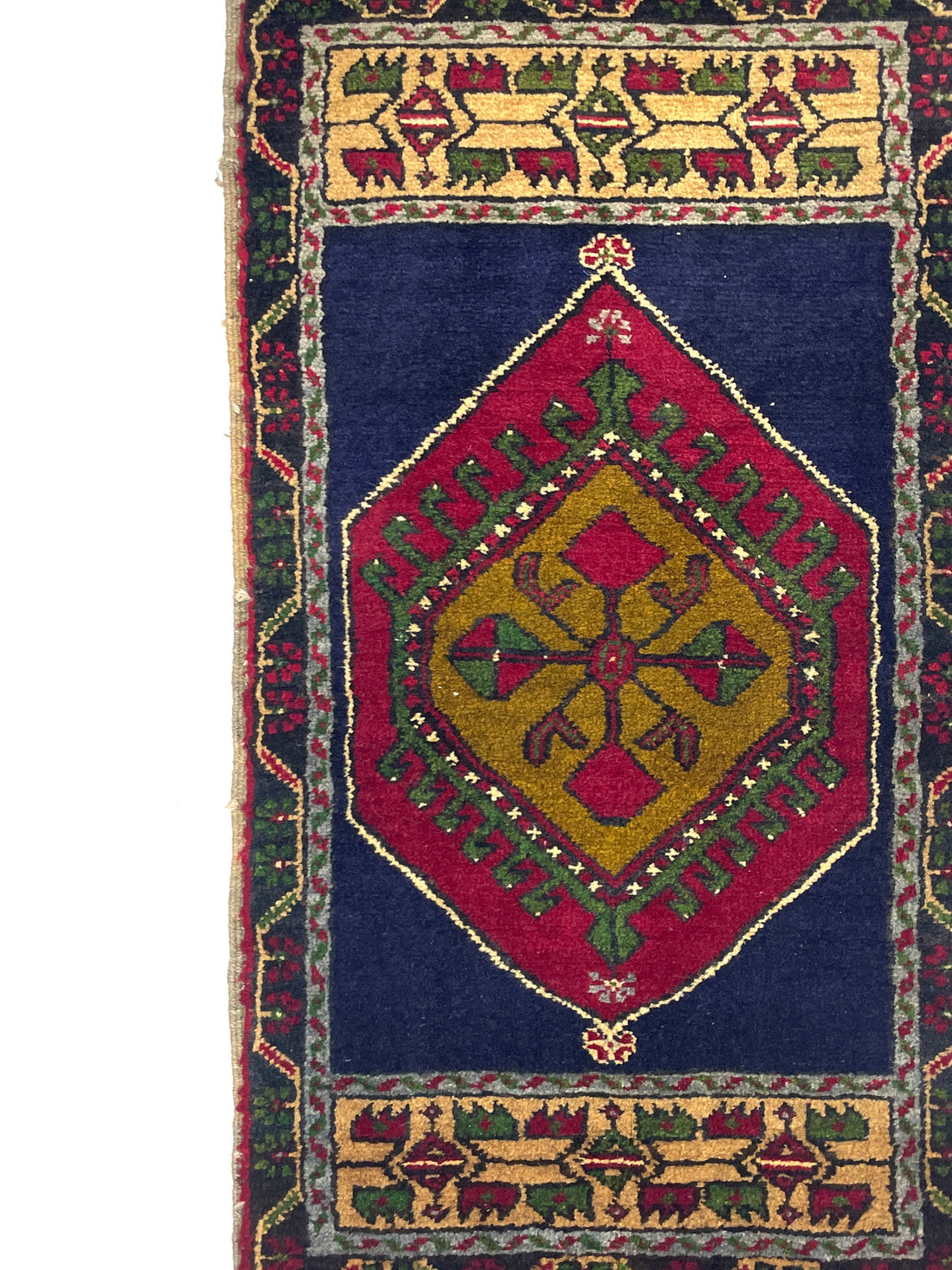 Vintage Small Turkish Hand-Knotted Rug 43 Cm X 93 Cm (1’6’’ FT X 3’1’’ FT) – Y010008
