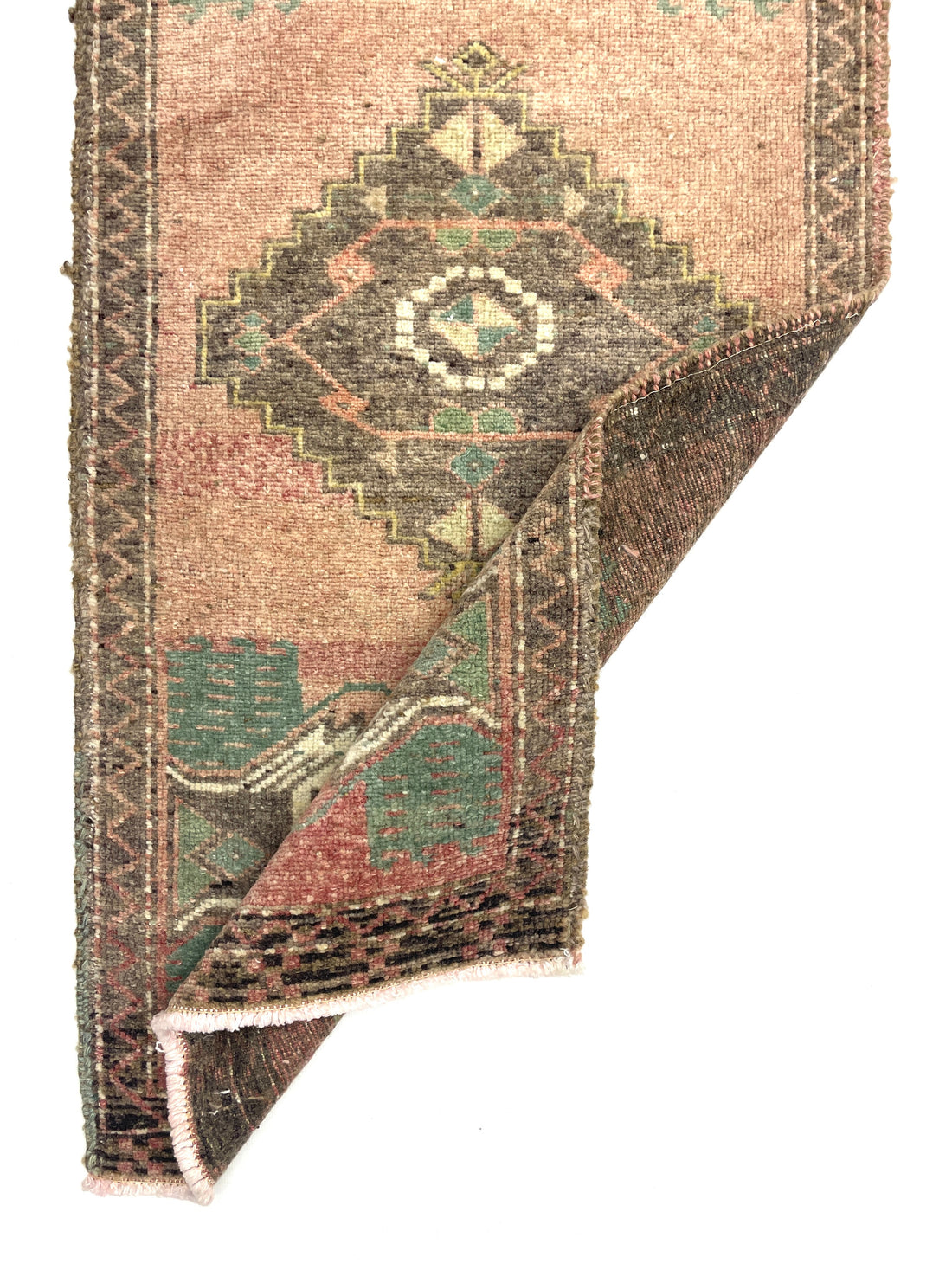 Vintage Small Turkish Hand-Knotted Rug 46 Cm X 101 Cm (1’5’’ FT X 3’3’’ FT) – Y010011