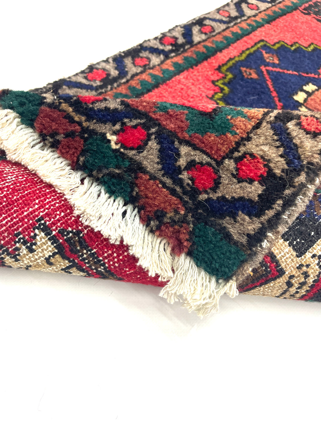 Vintage Small Turkish Hand-Knotted Rug 49 Cm X 104 Cm (1’6’’ FT X 3’4’’ FT) – Y010012