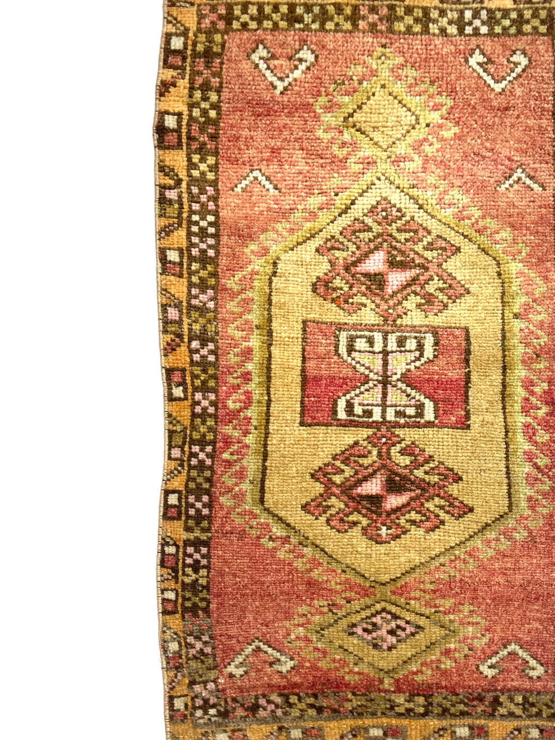 Vintage Small Turkish Hand-Knotted Rug 50 Cm X 88 Cm (1’6’’ FT X 2’9’’ FT) – Y010007