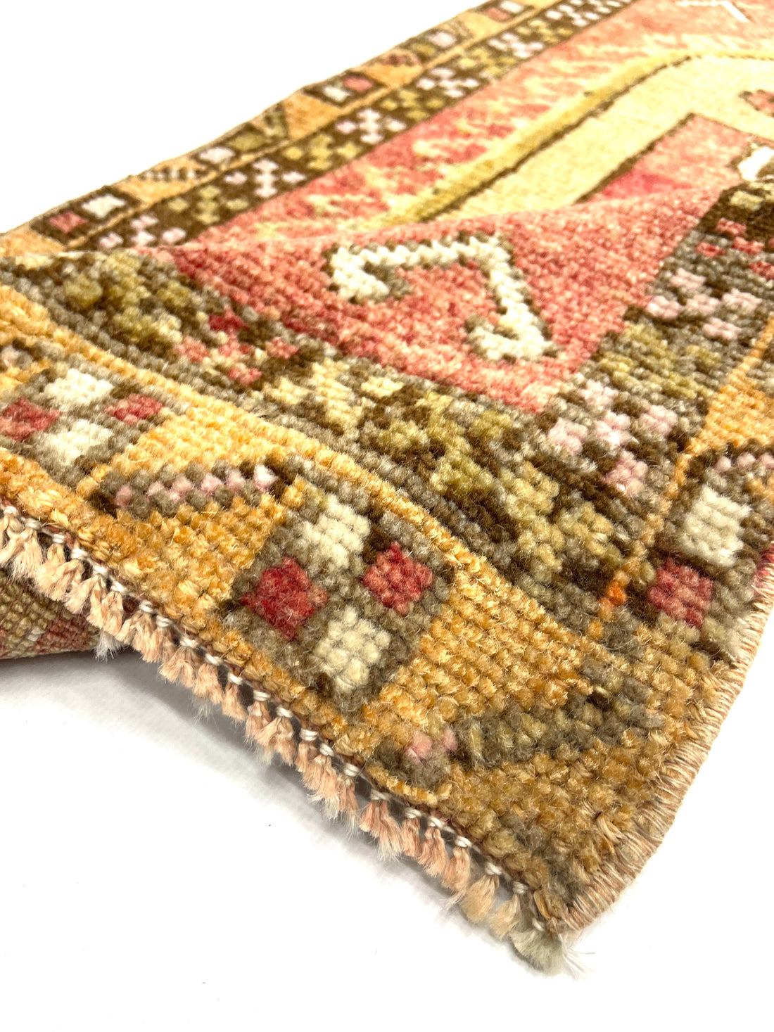 Vintage Small Turkish Hand-Knotted Rug 50 Cm X 88 Cm (1'6" FT X 2'9" FT) – Y010007