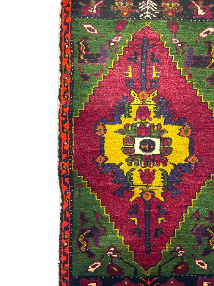 Vintage Small Turkish Hand-Knotted Rug 52 Cm X 104Cm (1’7’’ FT X 3’4’’ FT) – Y010003