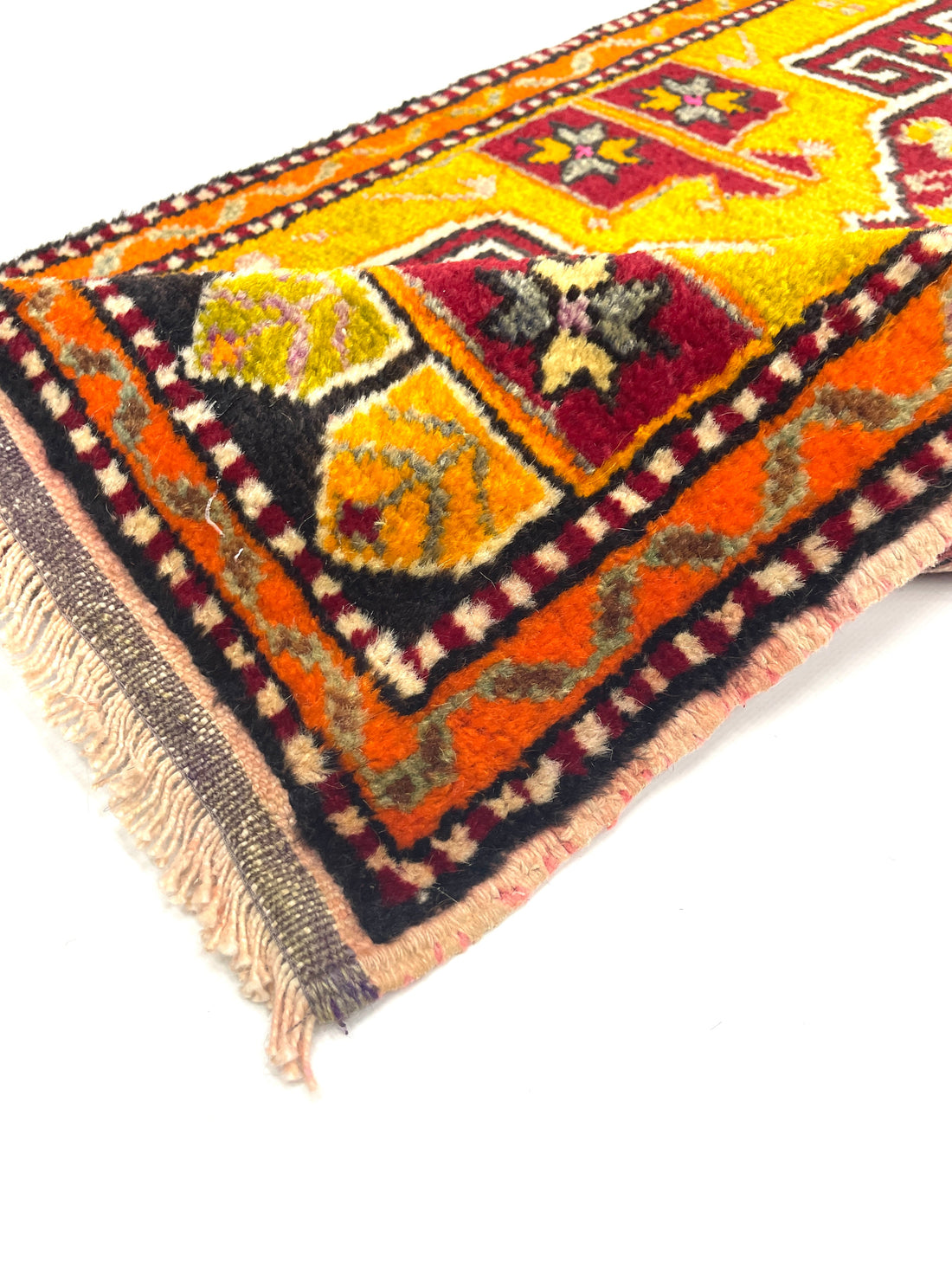 Vintage Small Turkish Hand-Knotted Rug 56 Cm X 102 Cm (1’8’’ FT X 3’3’’ FT) – Y010004