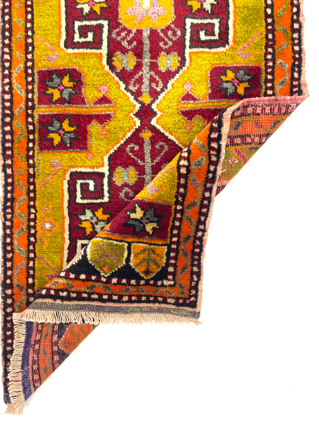 Vintage Small Turkish Hand-Knotted Rug 56 Cm X 102 Cm (1’8’’ FT X 3’3’’ FT) – Y010004