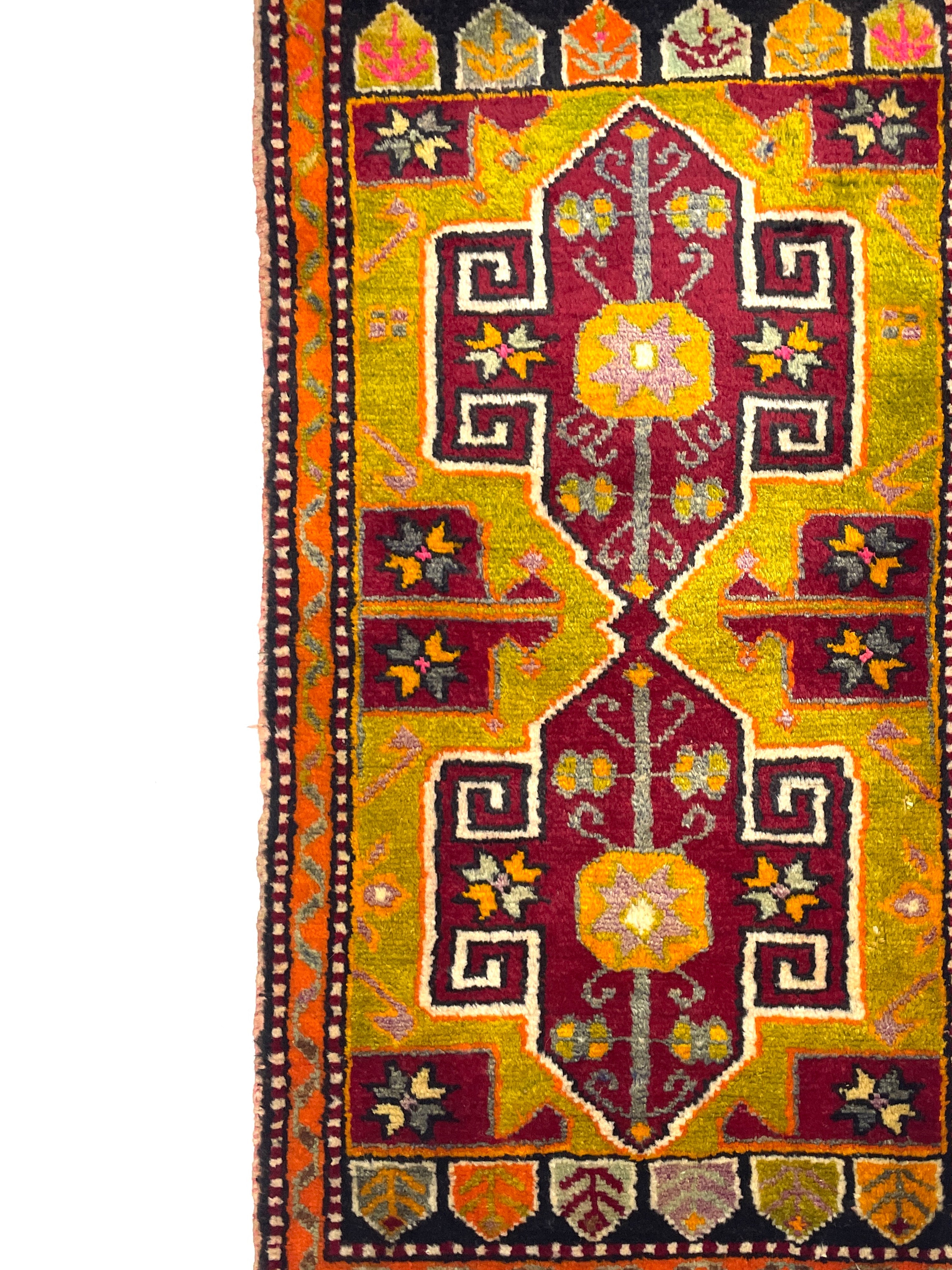 ROUND112cm\"Clockwork”ViNTAGE TURKiSH RUG Vintage Turkish Oushak Rug - 03'02 X 05'11 | Chairish