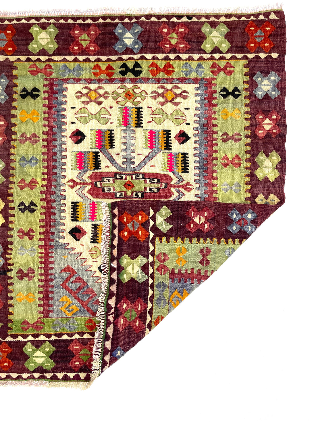 Vintage Tribal Kilim Rug 94 cm x 111 cm (3 X 4 FT) - 0010036