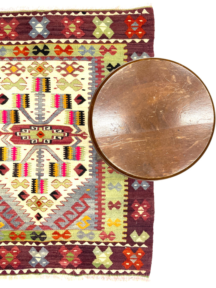 Vintage Tribal Kilim Rug 94 cm x 111 cm (3 X 4 FT) - 0010036