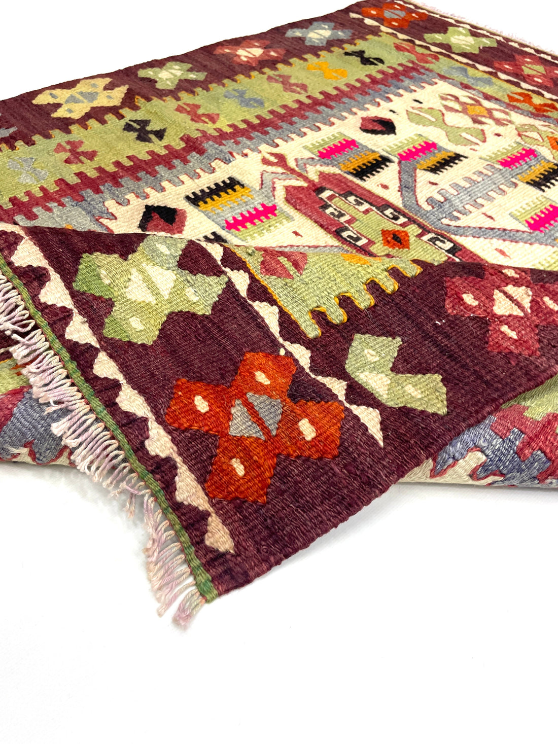 Vintage Tribal Kilim Rug 94 cm x 111 cm (3 X 4 FT) - 0010036