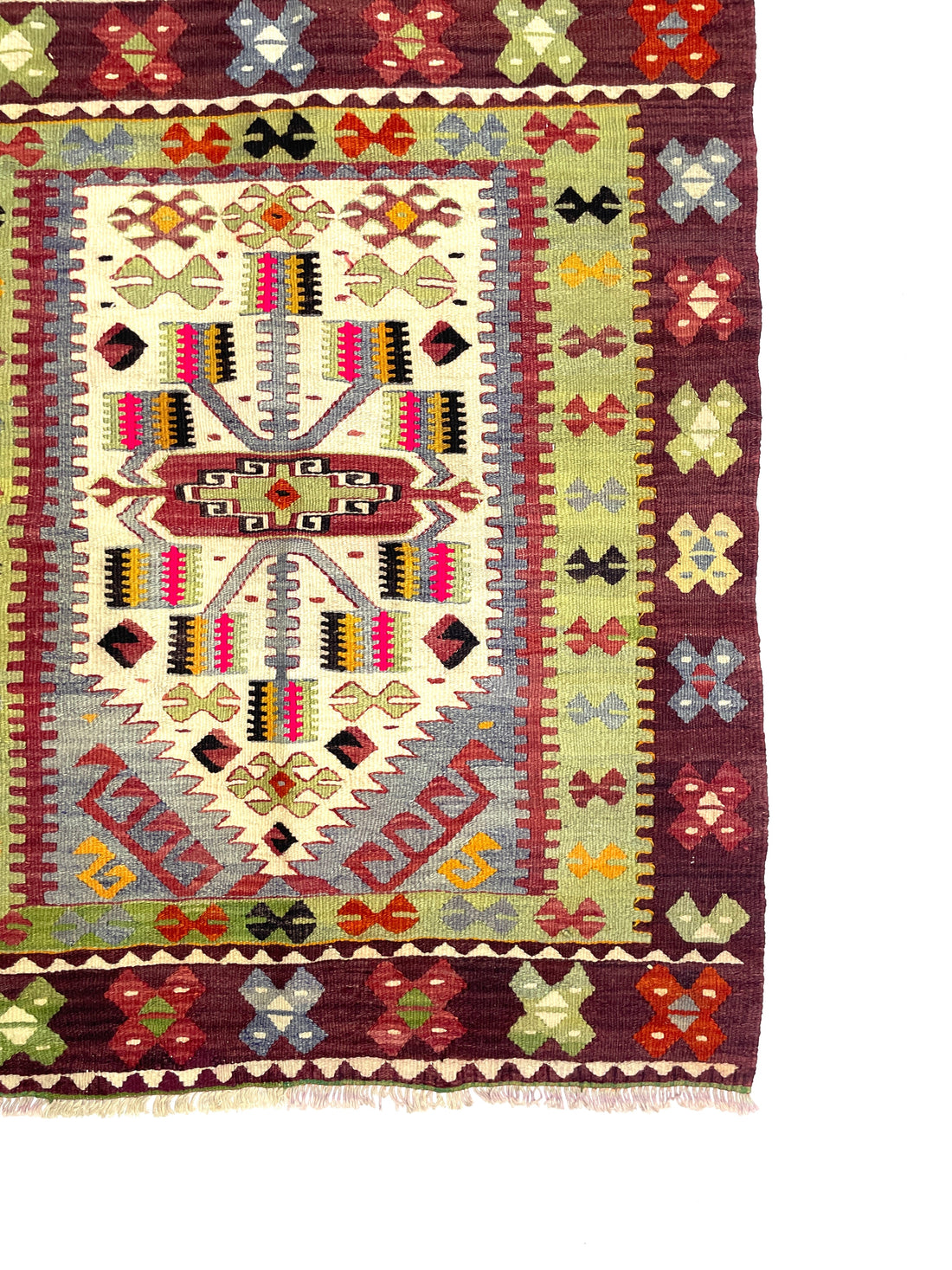 Vintage Tribal Kilim Rug 94 cm x 111 cm (3 X 4 FT) - 0010036