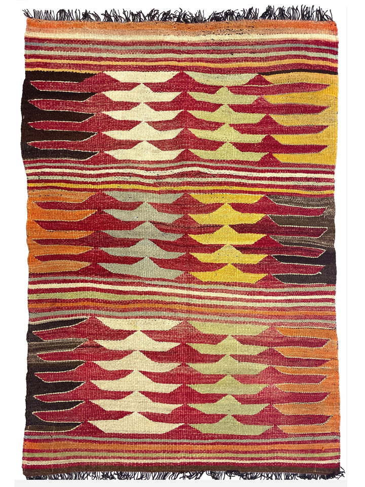 Vintage Tribal Mut Kilim Rug 93 cm x 137 cm (3’ X 4’5’’) - 0010032