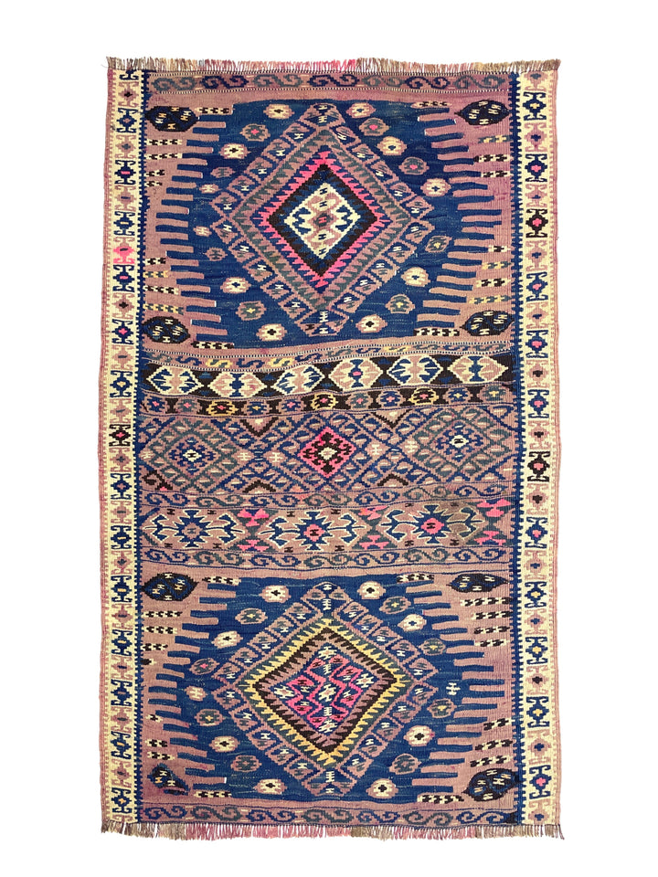 Vintage Tribal Turkish Kilim Rug 91 cm x 145 cm (3’ X 4’8’’) - 0010031