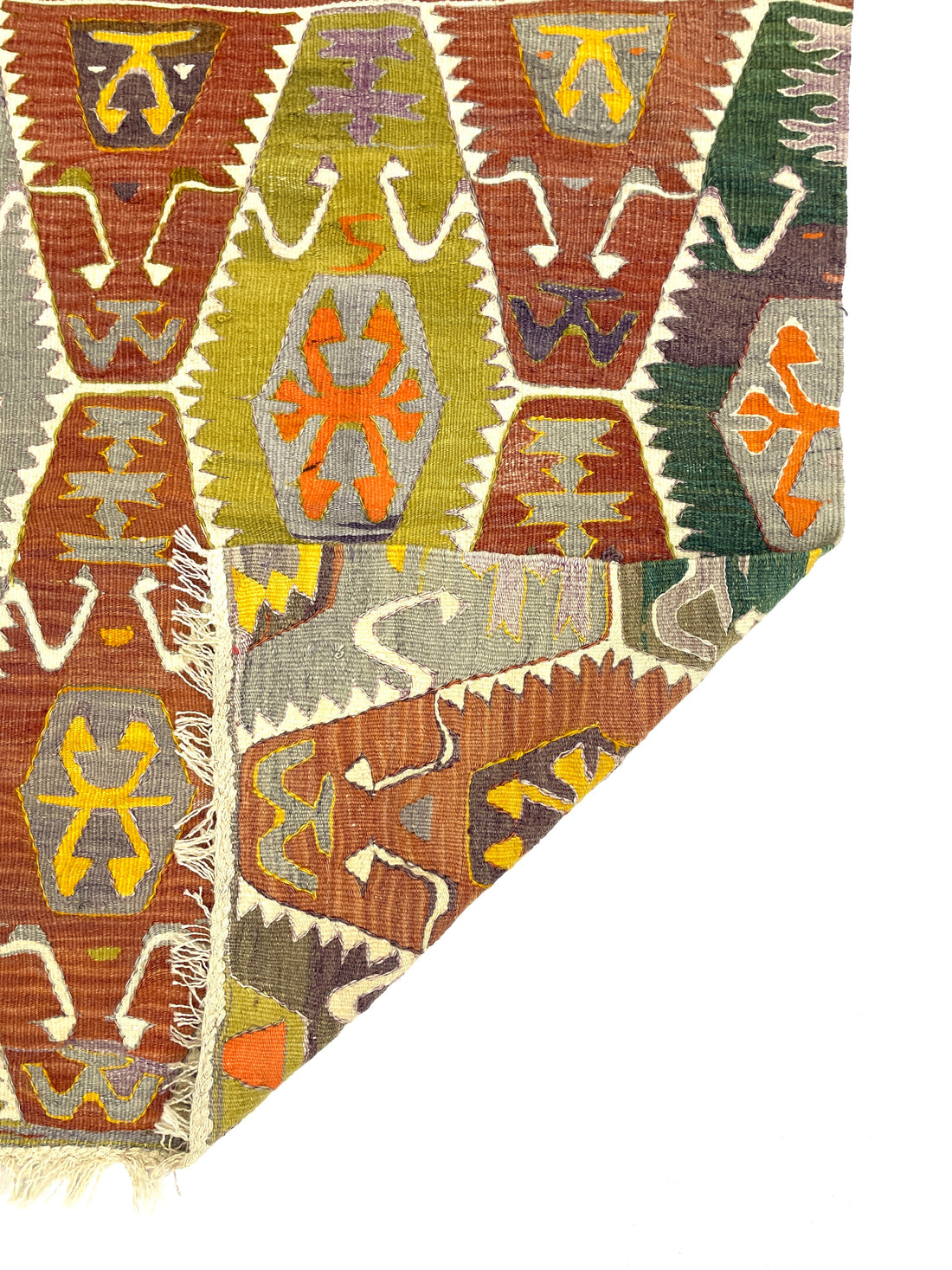 Vintage Turkish Barak Kilim Rug 95 cm x 125 cm (3 X 4 FT) - 0010035