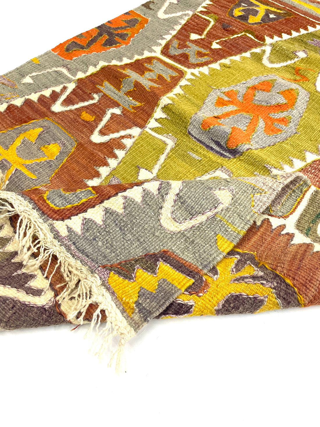 Vintage Turkish Barak Kilim Rug 95 cm x 125 cm (3 X 4 FT) - 0010035