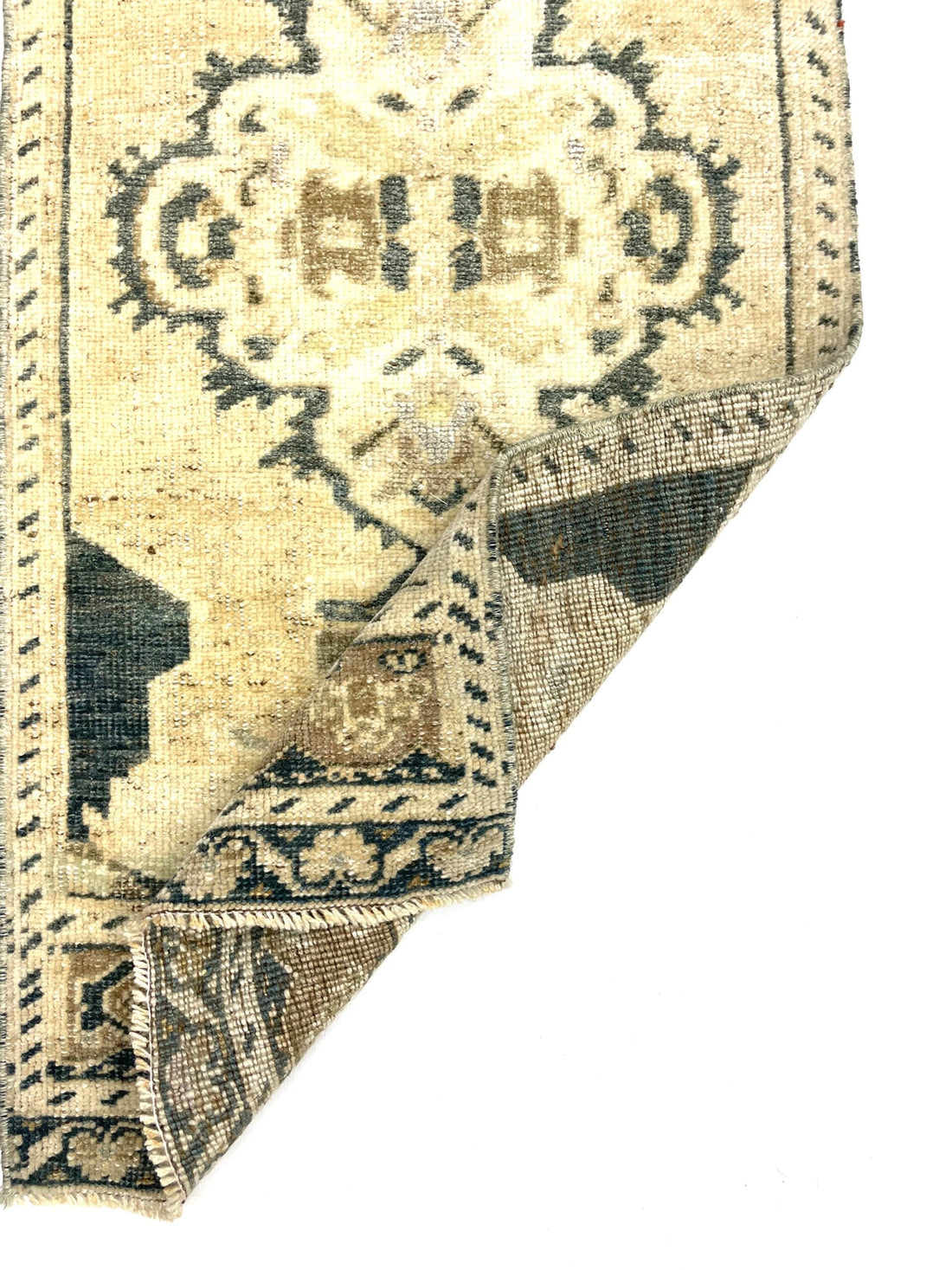 Vintage Turkish Doormat Rug 42 cm x 96 cm (1’3” FT X 3’1” FT) - Y010064
