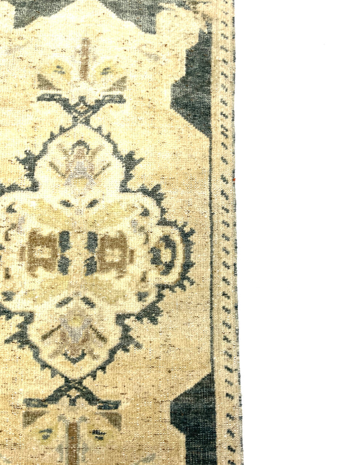Vintage Turkish Doormat Rug 42 cm x 96 cm (1'3” FT X 3'1” FT) - Y010064