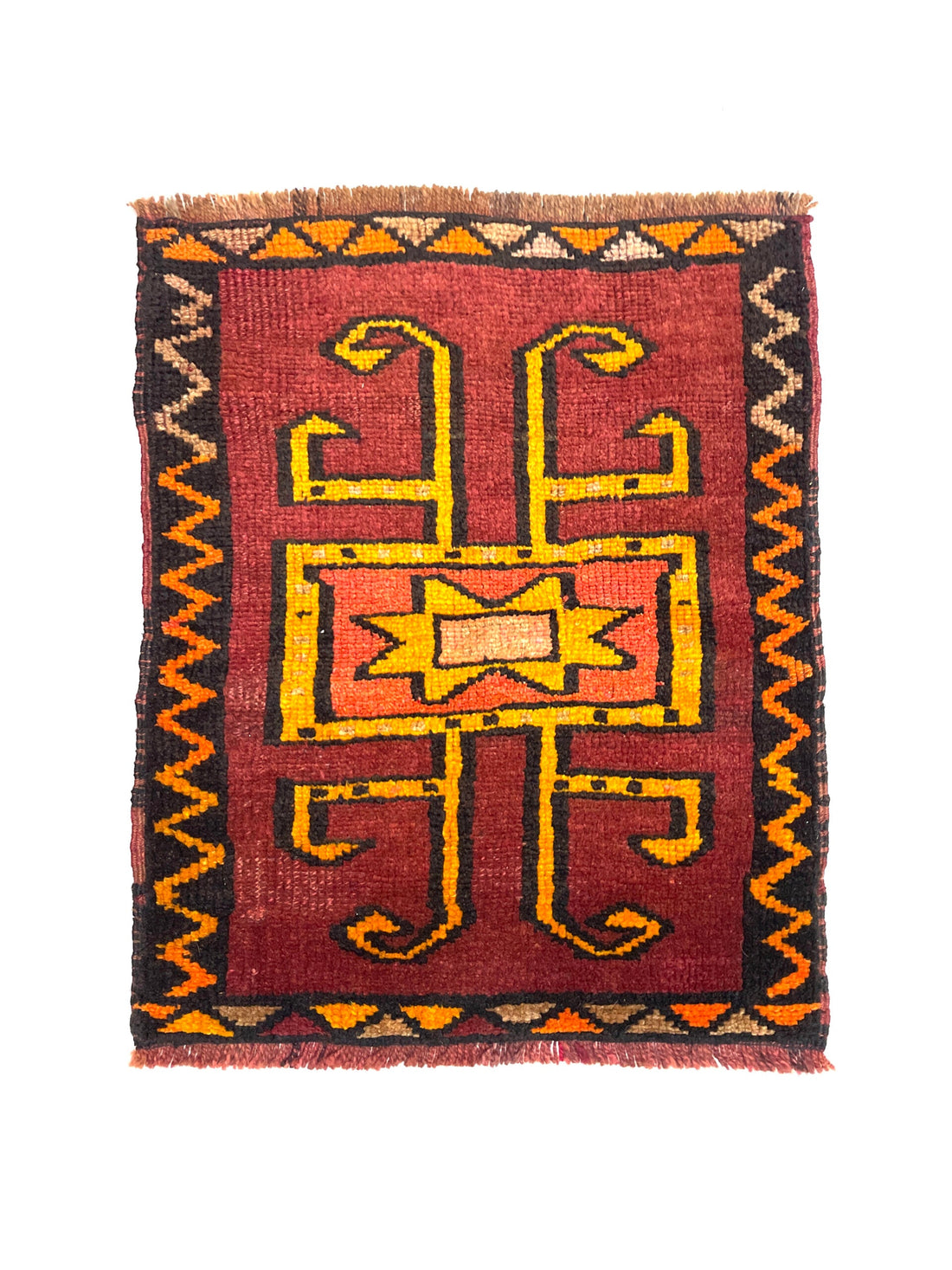 Vintage Turkish Doormat Rug 55 cm x 65 cm (1’8’’ FT X 2’2 FT) - Y010058